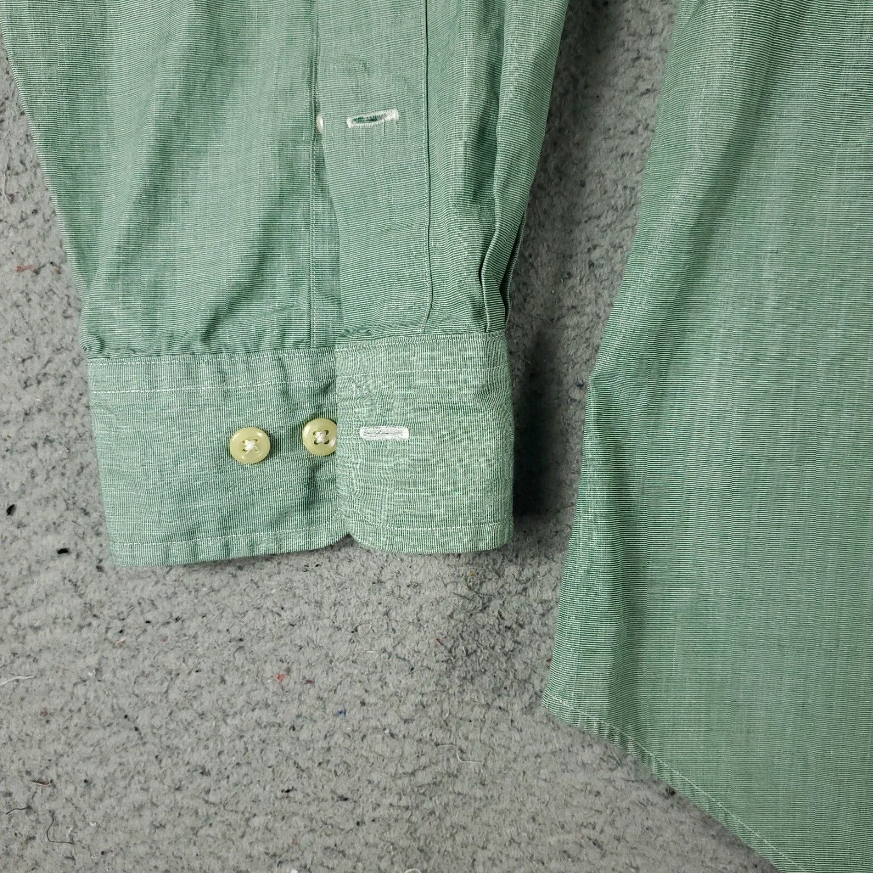 Ralph Lauren Ralph Lauren Shirt Adult 17 Green Button-Down Long Sleeve Cotton Solid Mens Size 46R - 5 Thumbnail