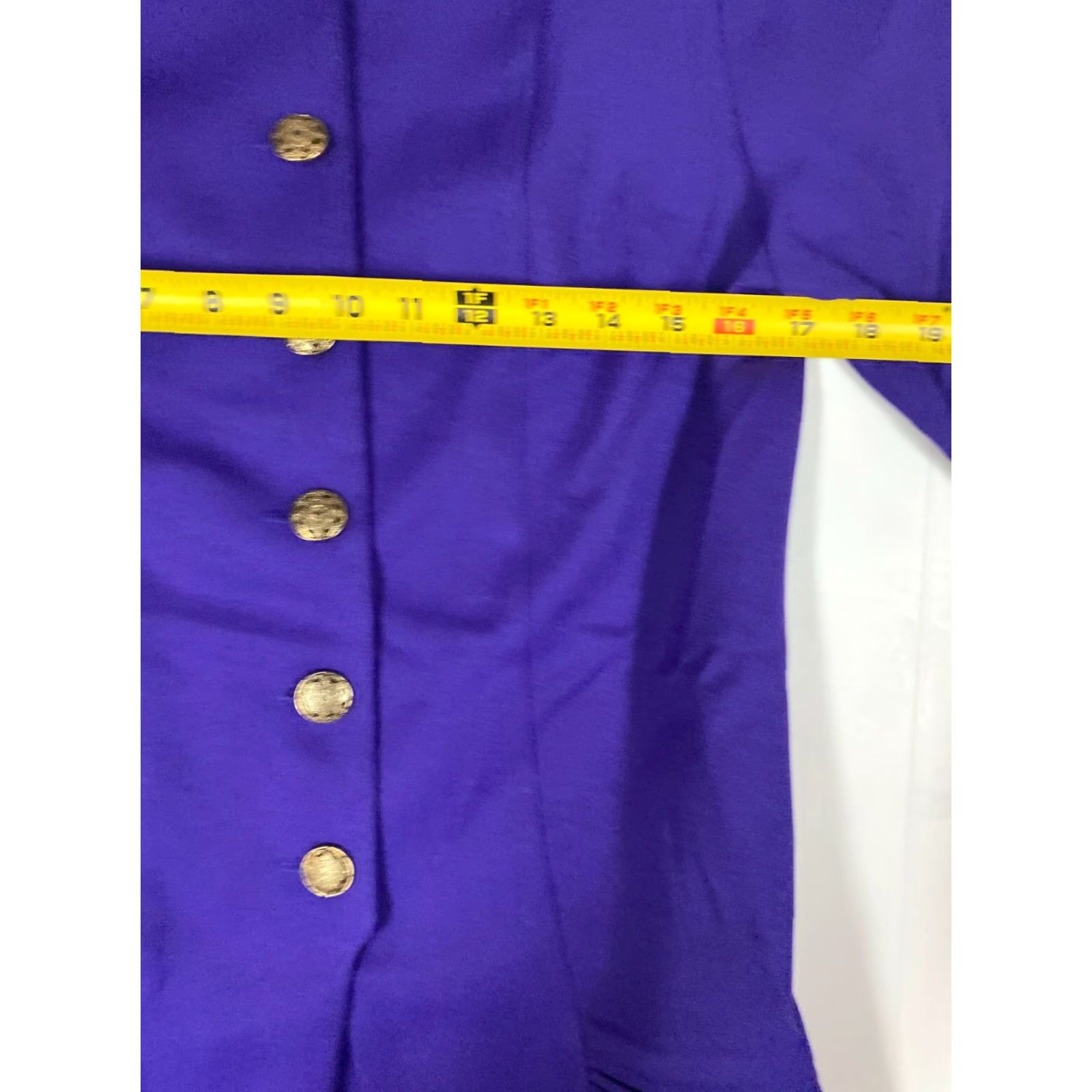 Vintage Bedford Fair Jacket Womens Blue Lightweight 6 Tall Pea Coat Casual Winter Button Front Womens Size M / US 6-8 / IT 42-44 - 6 Thumbnail