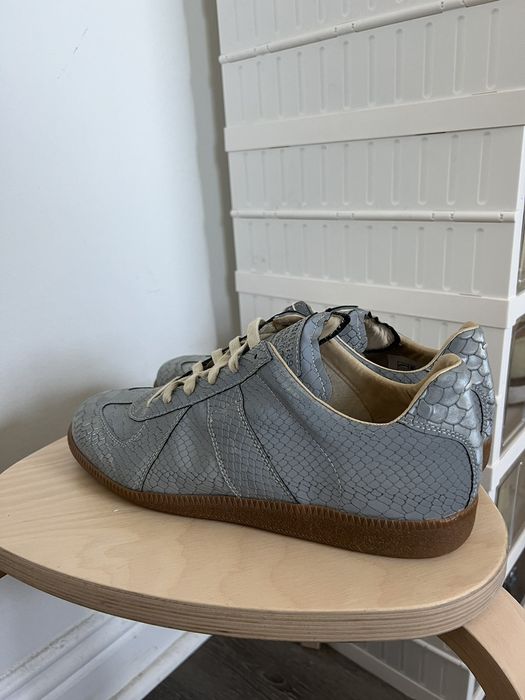 Maison Margiela snakeskin flat ankle boots, grey, 38 main image 1