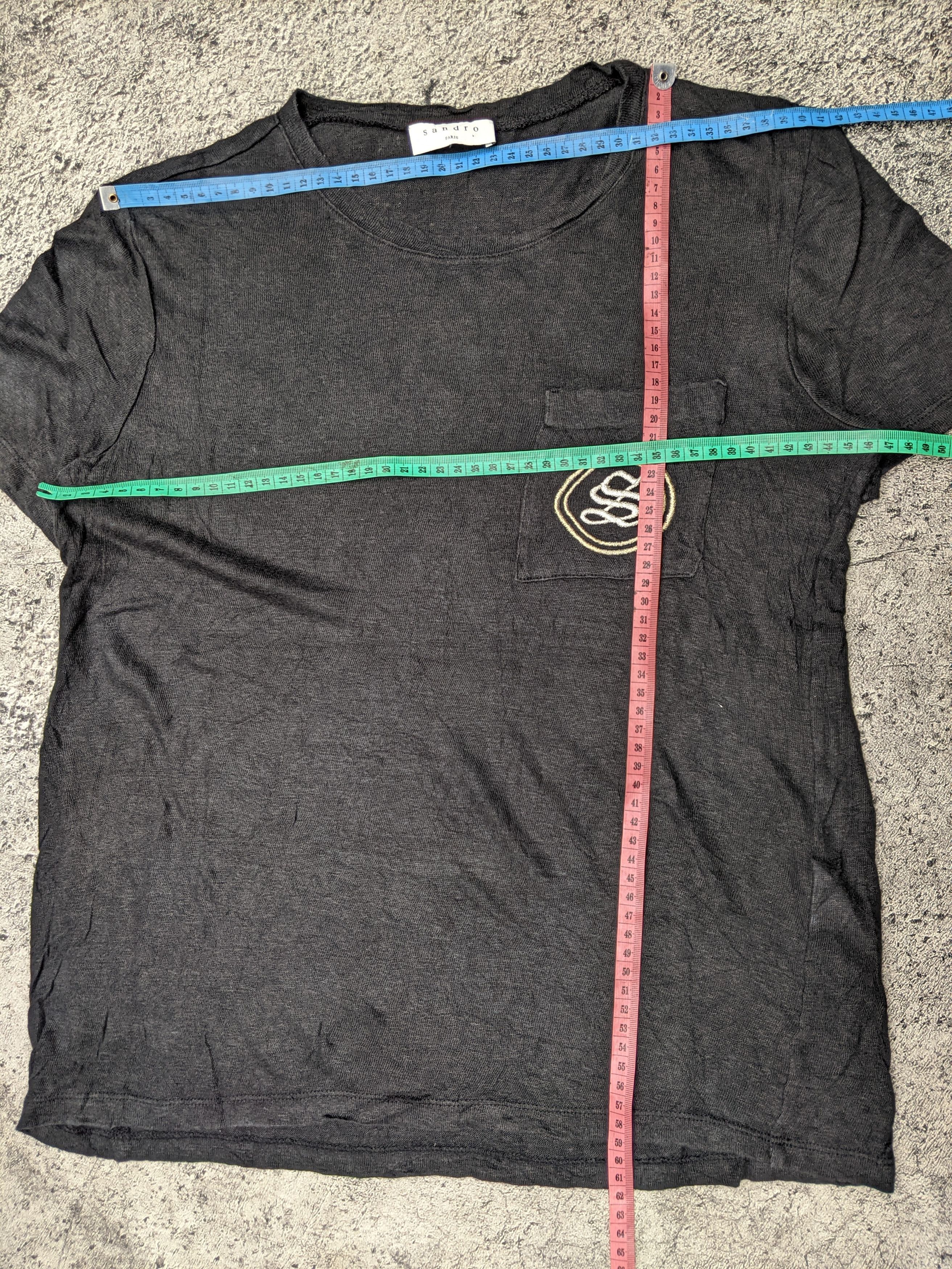 Sandro Sandro Paris Embroidery Pocket T shirt Size M / US 6-8 / IT 42-44 - 6 Thumbnail