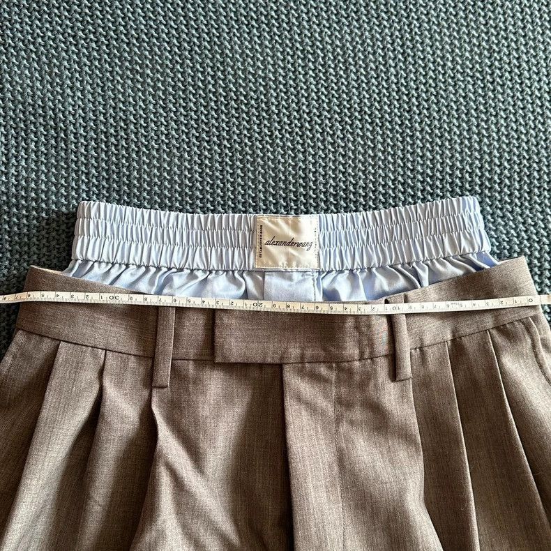 Alexander Wang Alexander Wang Gray Wool Double Waist Trousers- Size 24" / US 00 / IT 34 - 3 Thumbnail