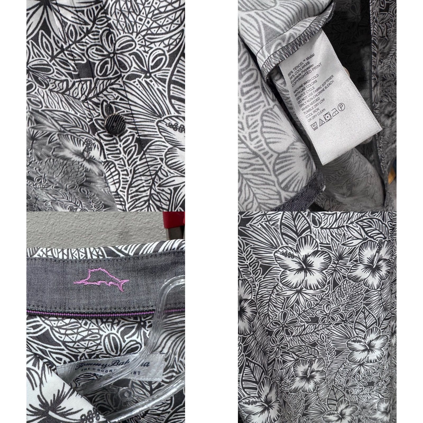 Tommy Bahama Tommy Bahama coconut Point Floral BUTTON UP SHIRT XL Mens Multicolor Long Sleeve Modern Shirt Size US XL / EU 56 / 4 - 8 Thumbnail