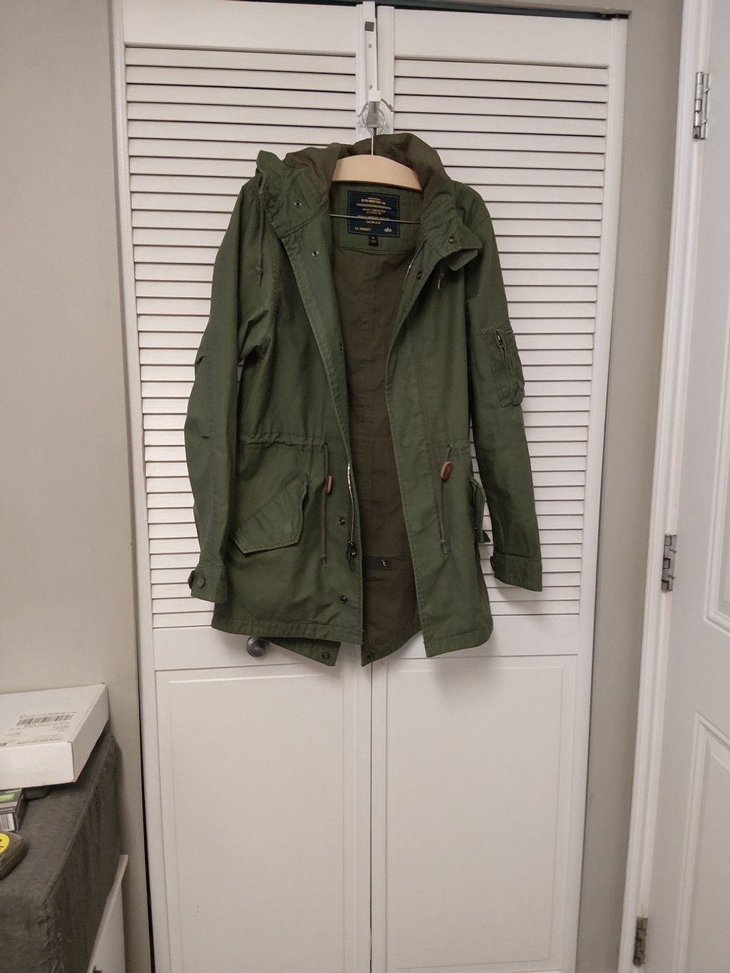 Alpha Industries Alpha Industries Hooded M-65 Olive Green Jacket with Navy a Size US XXS / EU 40 - 13 Thumbnail