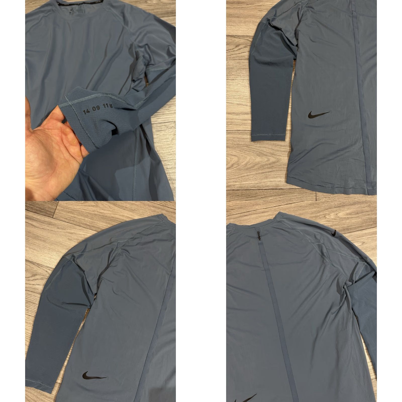 Nike NIKE Pro Tech Pack Long Sleeve Training Top Shirt XL Blue BQ0588-418 Pro Nike Mens Shirt Gym Training Activewear Size US XL / EU 56 / 4 - 9 Thumbnail