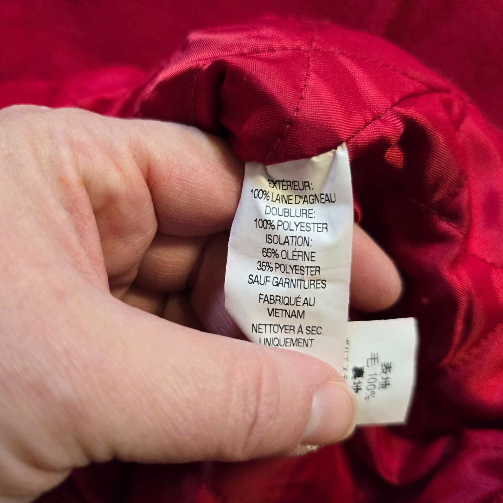 Vintage VINTAGE LL Bean Jacket Womens 12 Red Pea Coat Lambswool Button Heavy Classic Nautical Women Size XL / US 12-14 / IT 48-50 - 7 Thumbnail