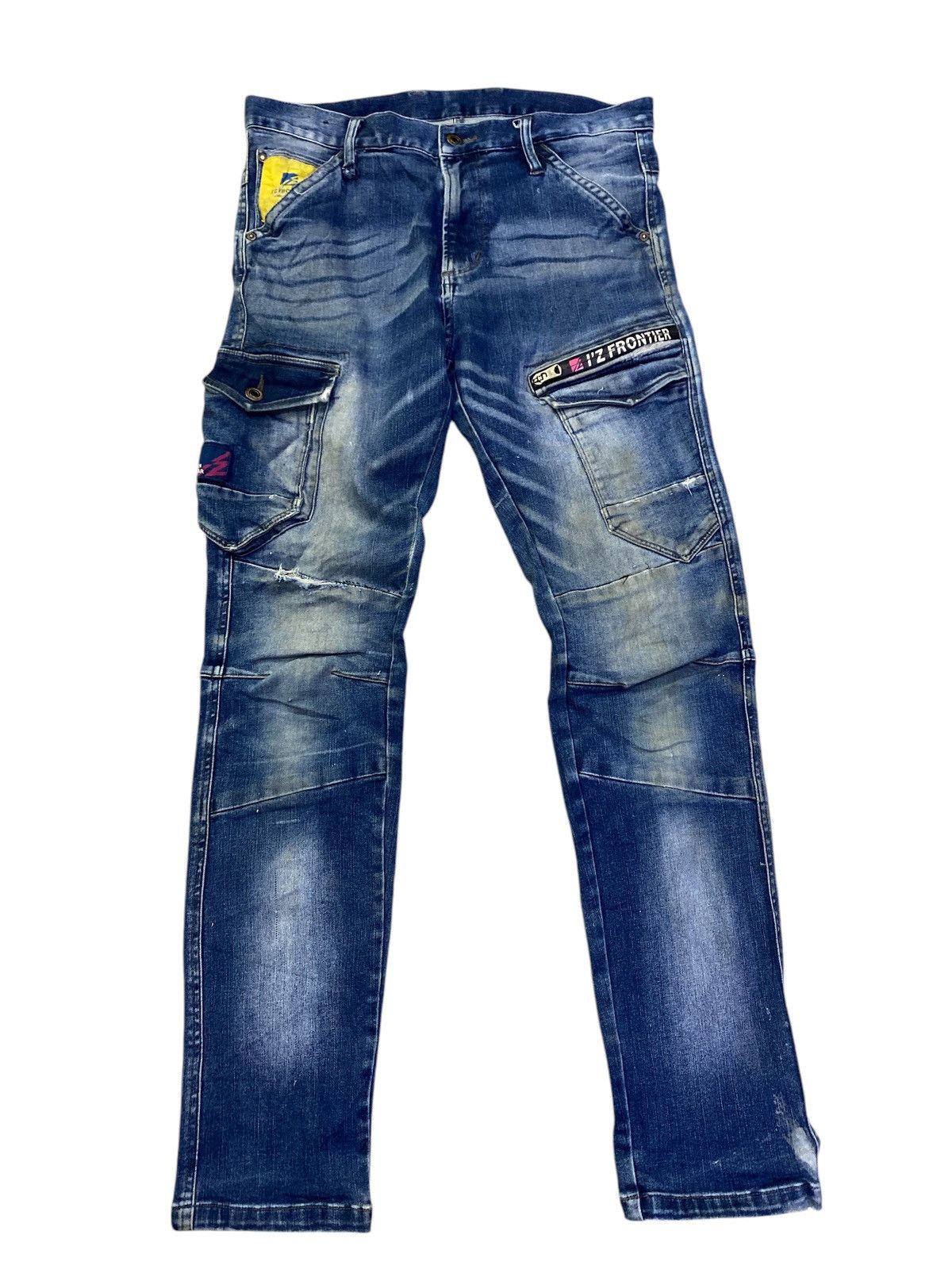 FRONTEER × Japanese Brand I.Z Fronteer Workwear Heavy Cargo Denim Size US 31 - 1 Thumbnail