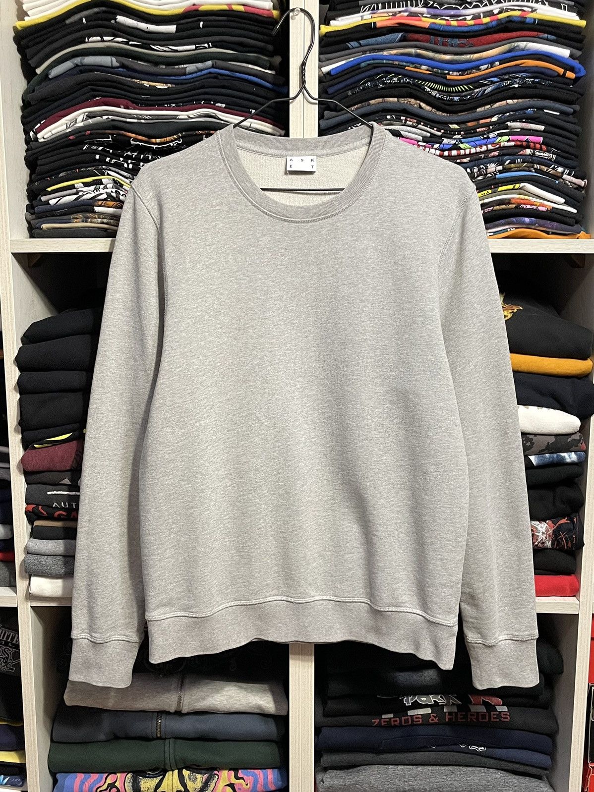 Asket Asket Basic Cotton Sweatshirt Crewneck Size M Gray Size US M / EU 48-50 / 2 - 8 Thumbnail