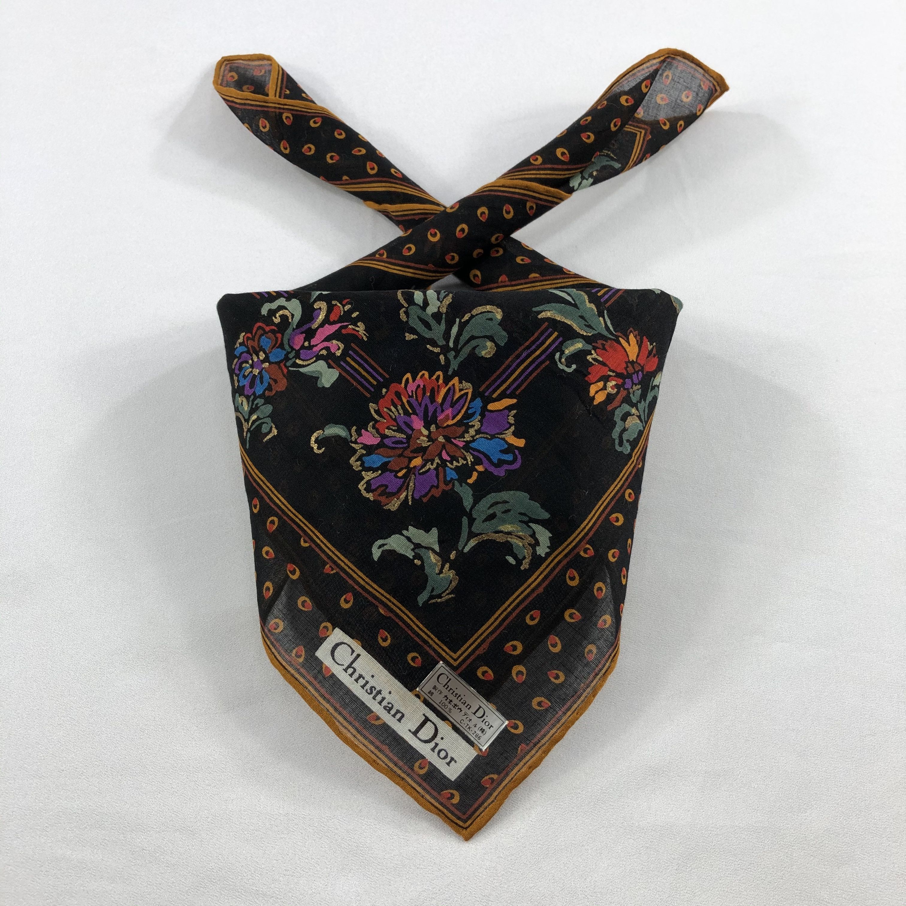 Vintage Christian Dior Neckerchief / Bandana / Handkerchief Size ONE SIZE - 1 Thumbnail