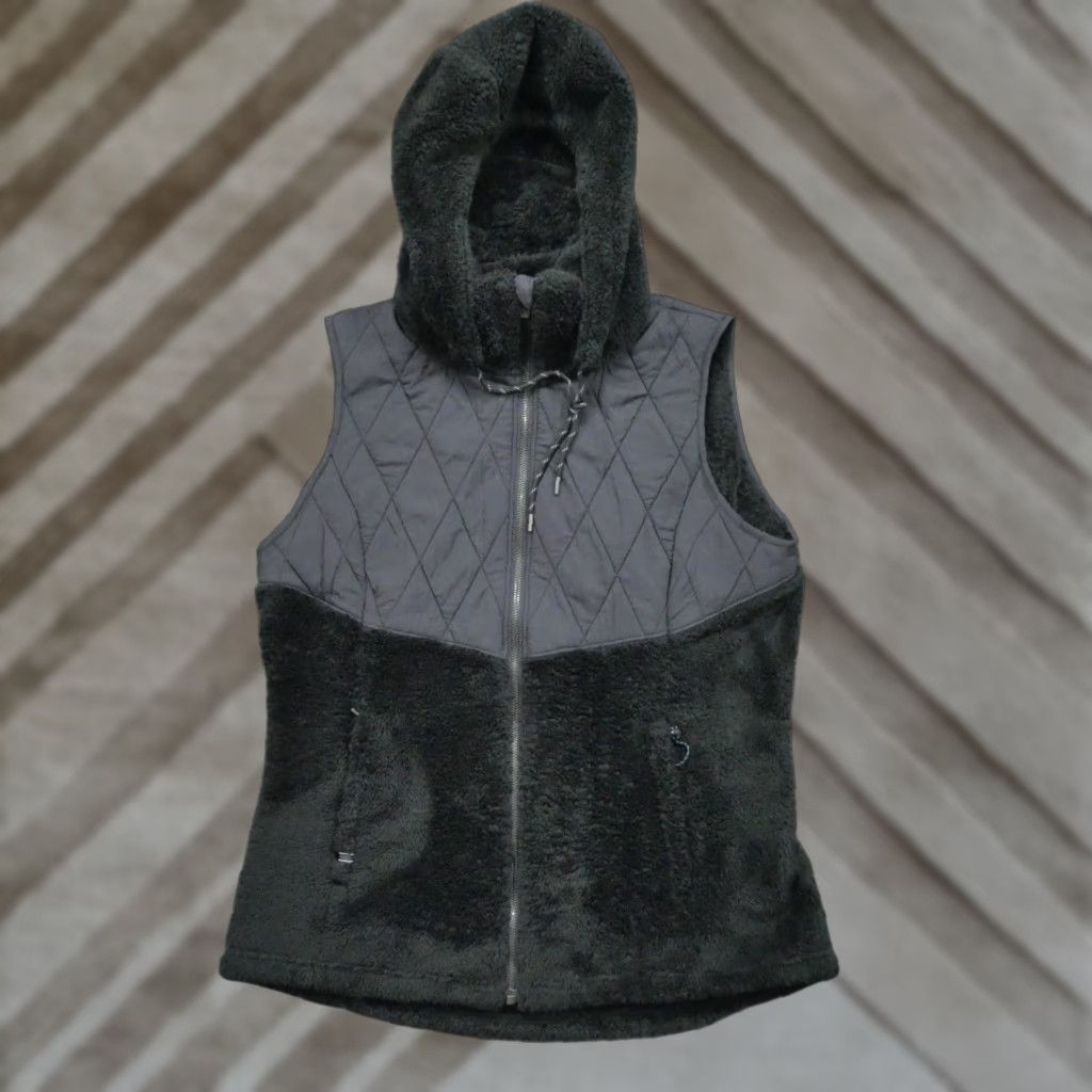 Vintage VEST Womens Kuhl Black Hooded Fleece Outdoors Zip Short Sleeveless Casual Size M / US 6-8 / IT 42-44 - 1 Thumbnail