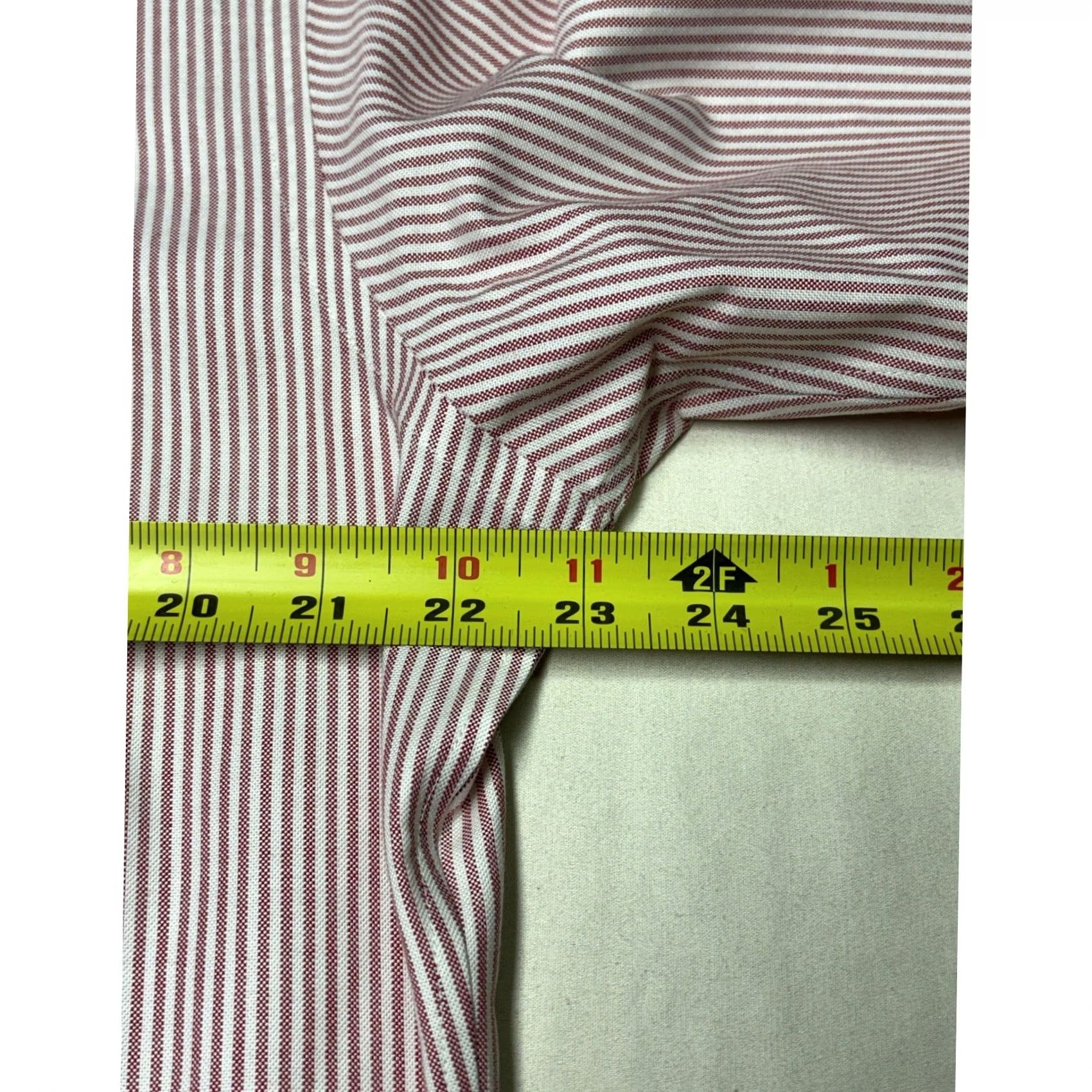 Brooks Brothers Brooks Brothers Mens Slim Fit Non Iron Stripe Button-Down Shirt 16 1/2-4/5 Red Stripe Business Casual Office Wear 45 in Mens Size US L / EU 52-54 / 3 - 7 Thumbnail