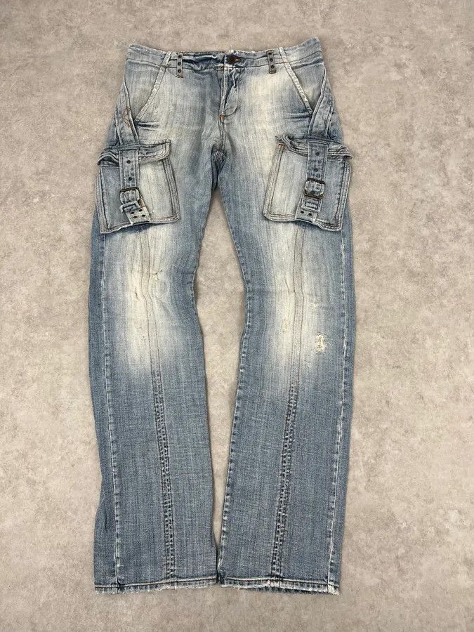 Just Cavalli AW2006 Cavalli Cargo Blue Denim Jeans Size US 33 - 1 Thumbnail