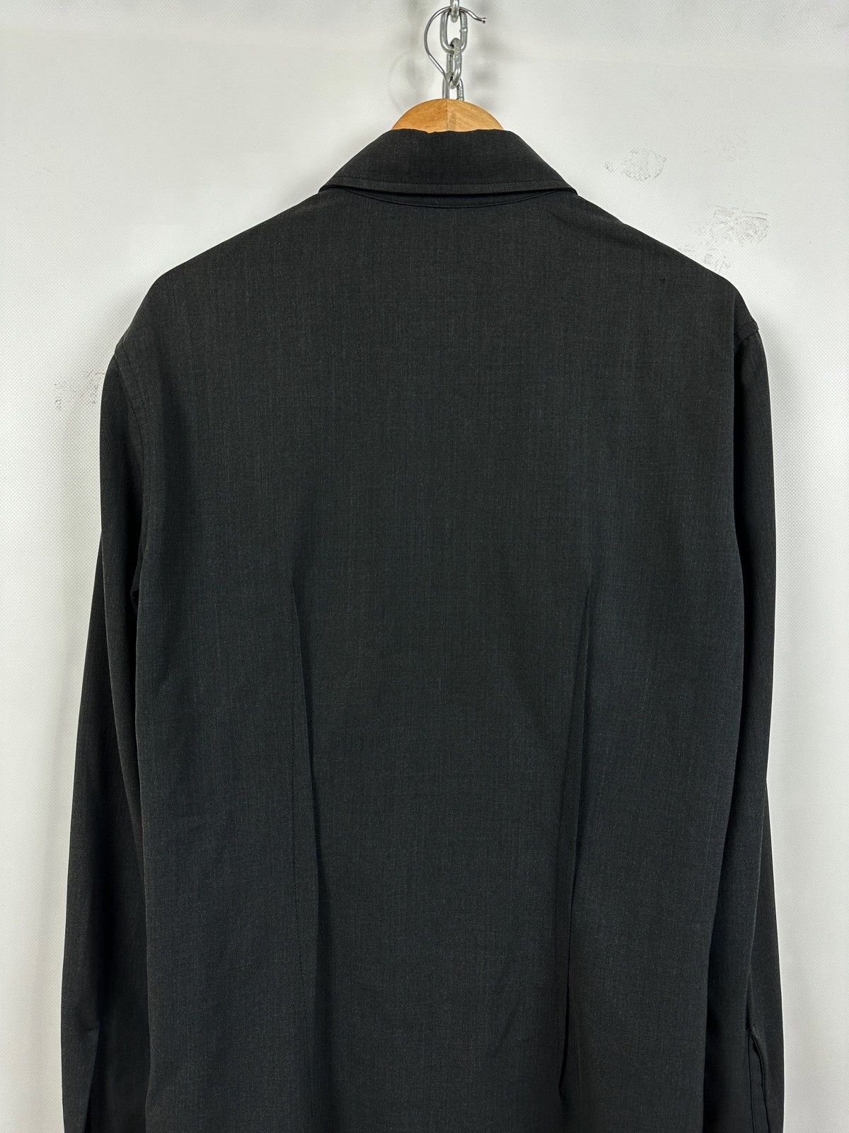 Prada Vintage Prada Technical Zip/Button Wool Shirt Size US L / EU 52-54 / 3 - 14 Thumbnail