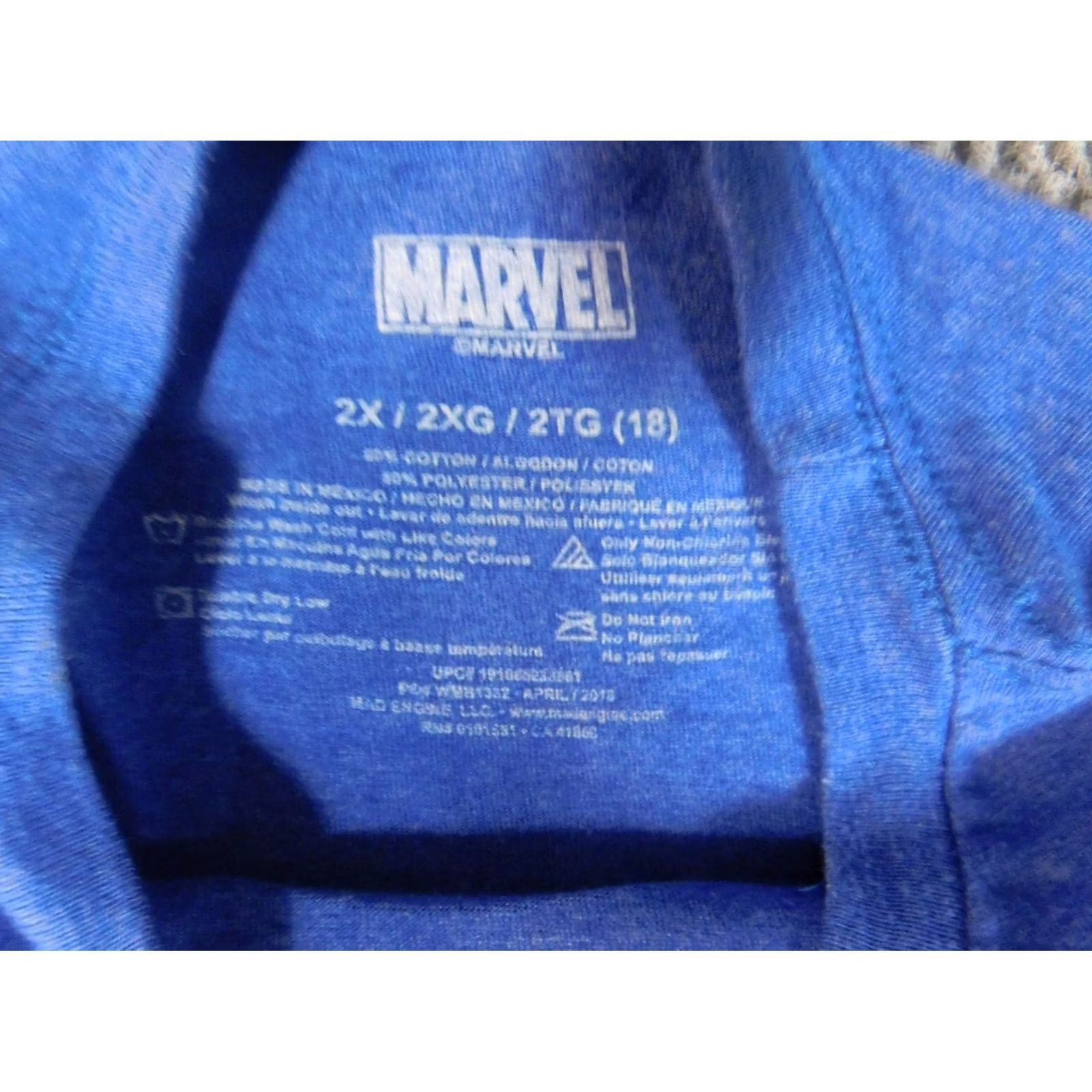 Vintage Marvel Captain America Womens Shirt 2X Blue Crew Neck Long Sleeve T-Shirt Regular Fit Casual Basic Graphic Size XXL / US 16-18 / IT 52-54 - 6 Thumbnail