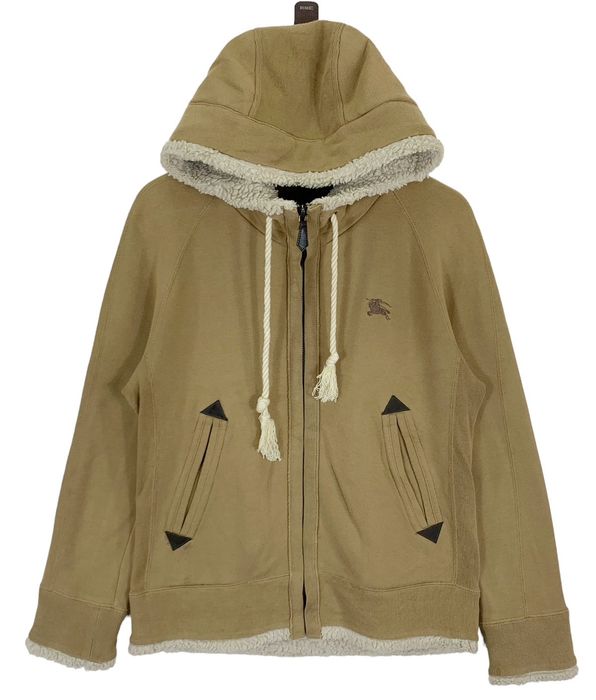 Burberry VINTAGE BURBERRY OF LONDON SHERPA HOODIE JACKET Grailed