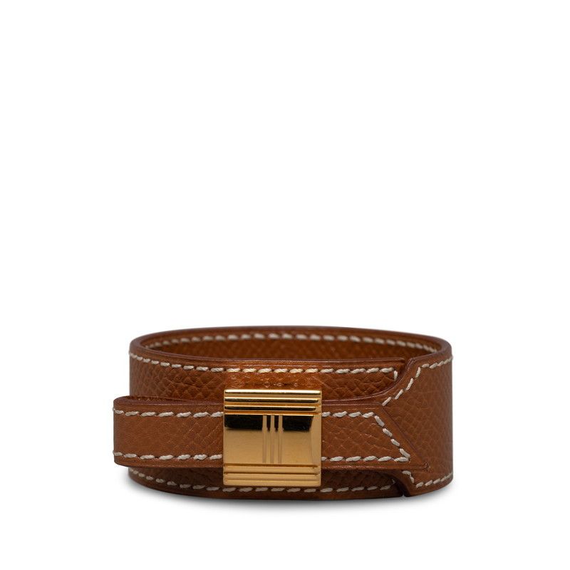 image of Hermes Clemence Artemis Wrap Bracelet in Brown, Women's