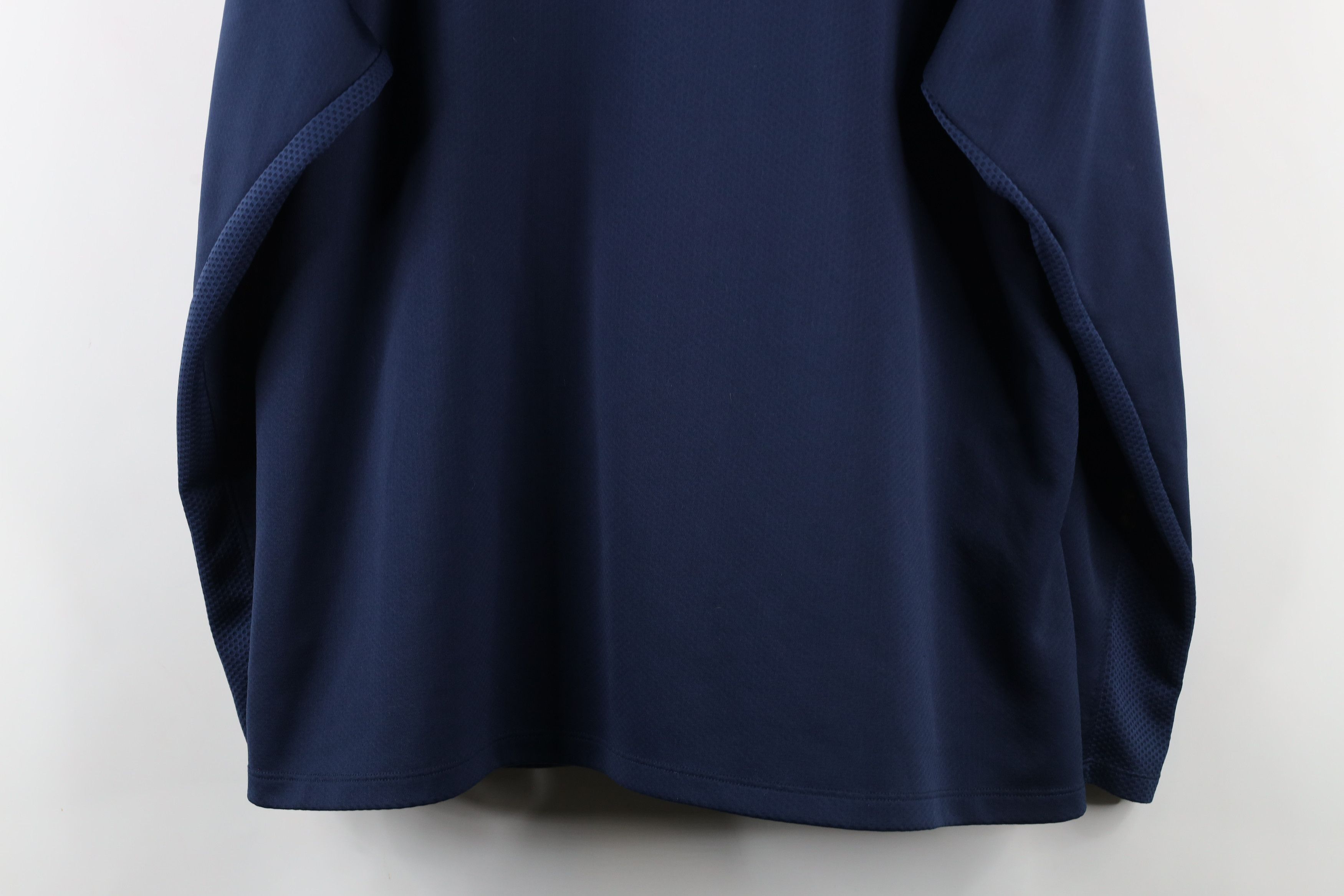 Nike × Vintage Vintage Nike Mini Swoosh Knit Full Zip Warm Up Jacket Blue Size US XL / EU 56 / 4 - 15 Thumbnail