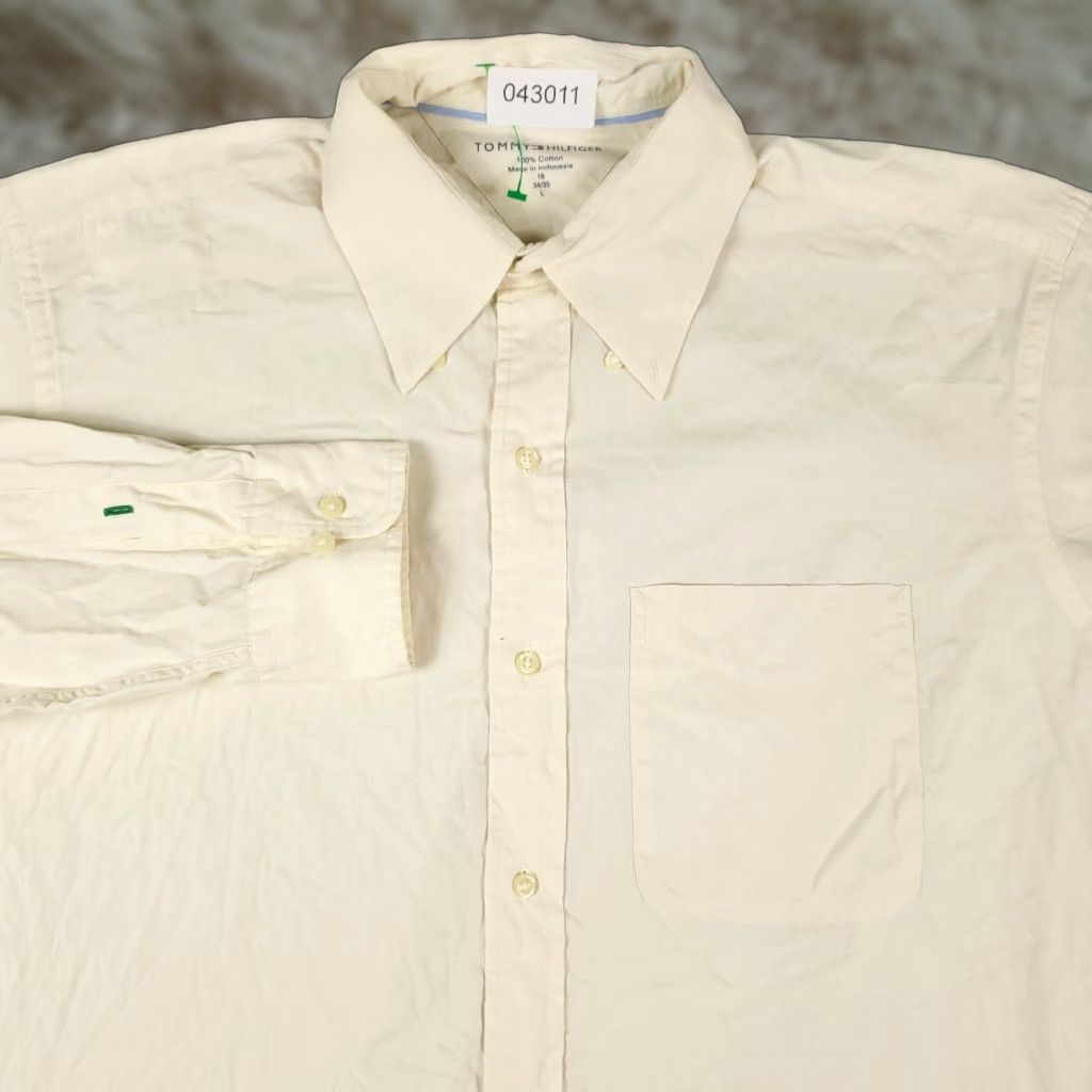 Tommy Hilfiger Tommy Hilfiger Button Up Shirt Mens Large Yellow Casual Long Sleeve Classic Size US L / EU 52-54 / 3 - 1 Thumbnail