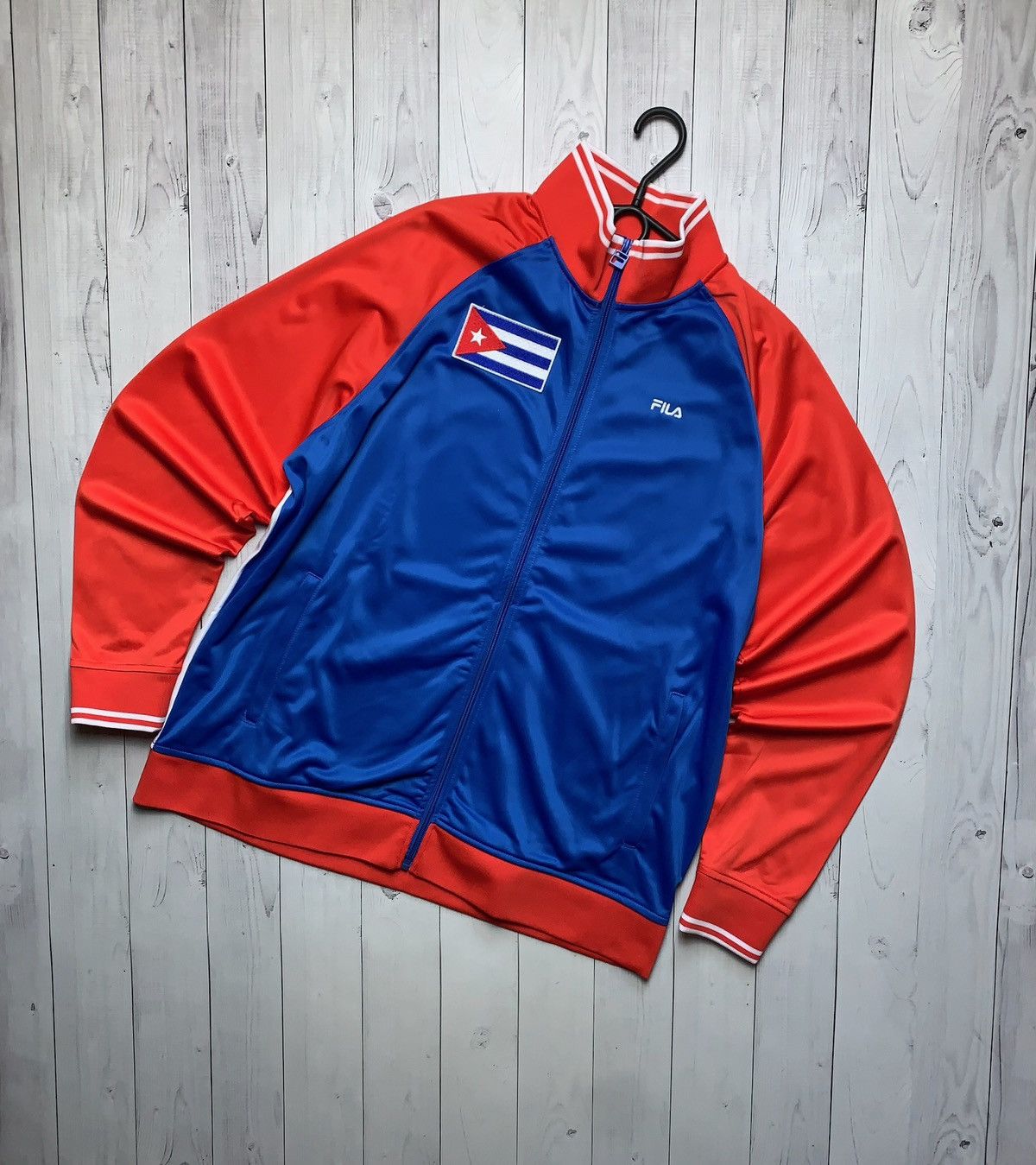 Fila × Vintage Vintage Fila Cuba soccer jacket size XL big logo rare Size US XL / EU 56 / 4 - 2 Thumbnail