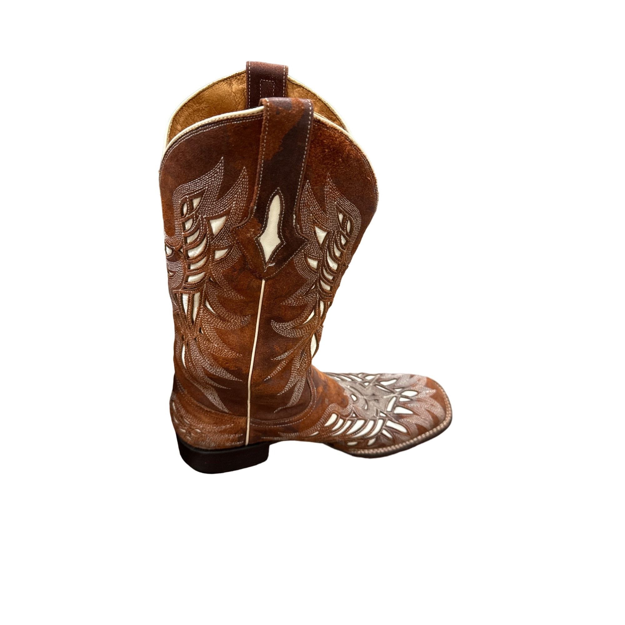 Designer Resistol men’s brown leather western shoe boots size 9D SKU Size US 9 / EU 42 - 5 Thumbnail