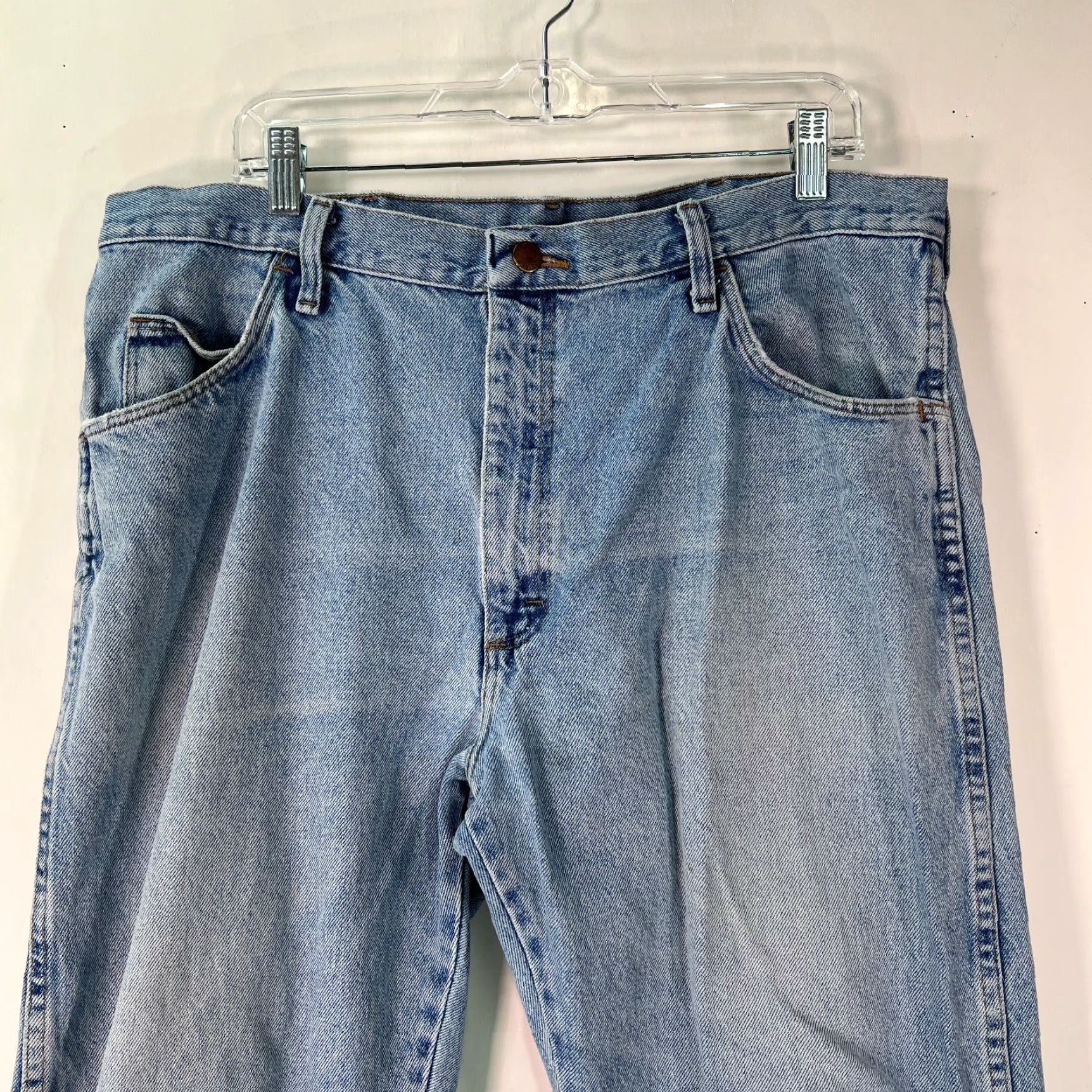 Denime Rustler Mens Jeans Flat Front Mid Rise Straight Leg Casual Blue Denim Size 38X30 Size US 38 / EU 54 - 3 Thumbnail