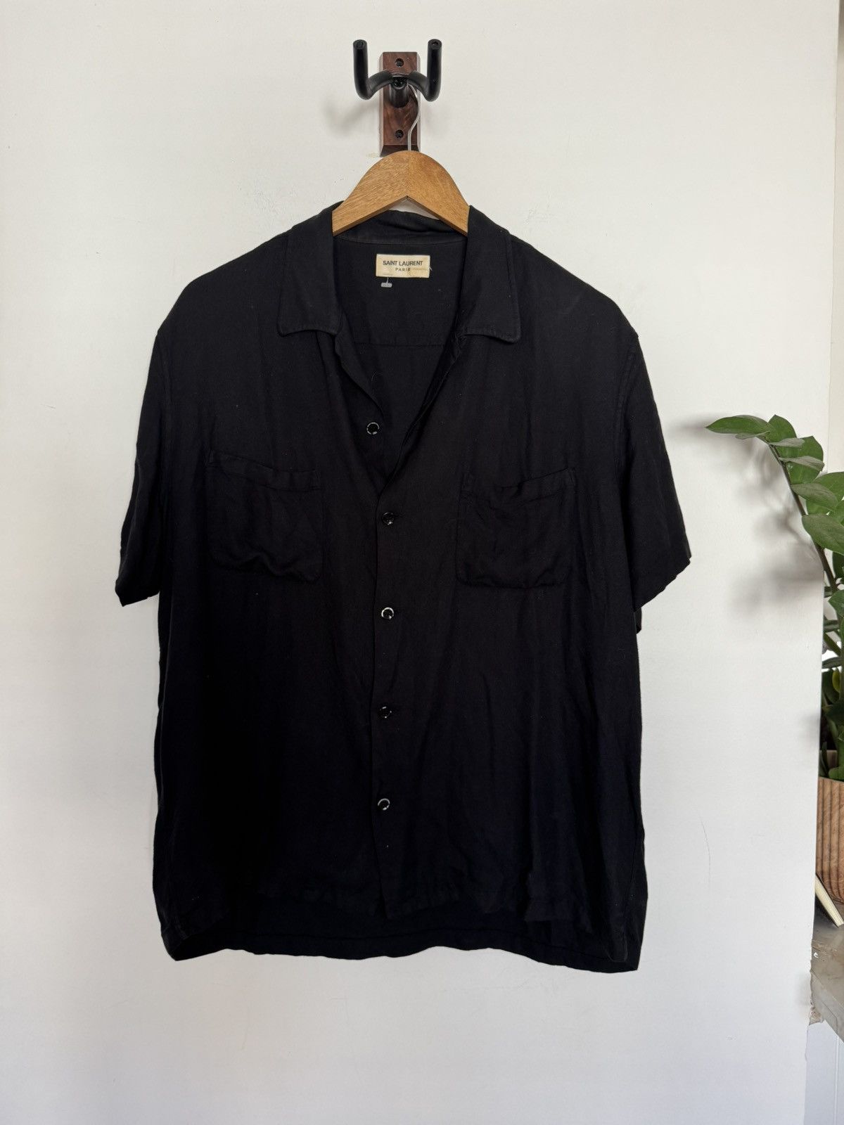 Saint Laurent Paris Hedi 2015 Viscose Pocket Camp shirt Size US M / EU 48-50 / 2 - 1 Thumbnail