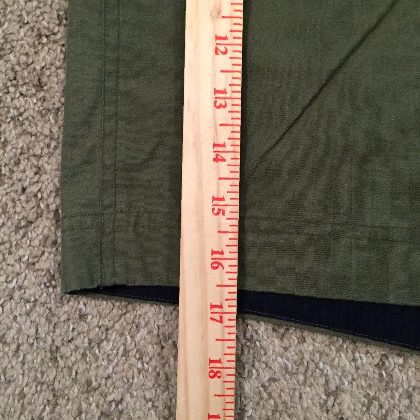 Vintage Cargo Woodfield Green Trunks Mens Large Lined Nylon Cotton Blend Belted Swim Bottom Size US 33 - 7 Thumbnail