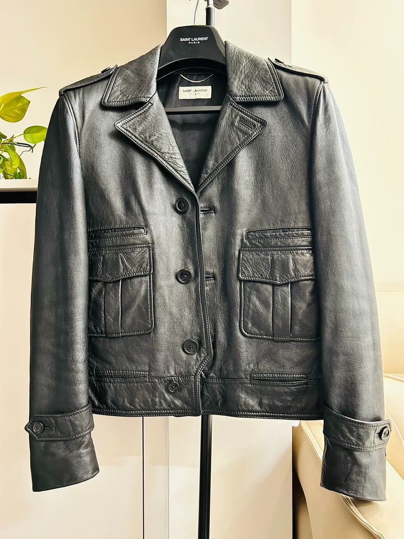 Saint Laurent Paris Classic Saint Laurent Leather Jacket for Sale-2505 Size US XL / EU 56 / 4 - 1 Thumbnail