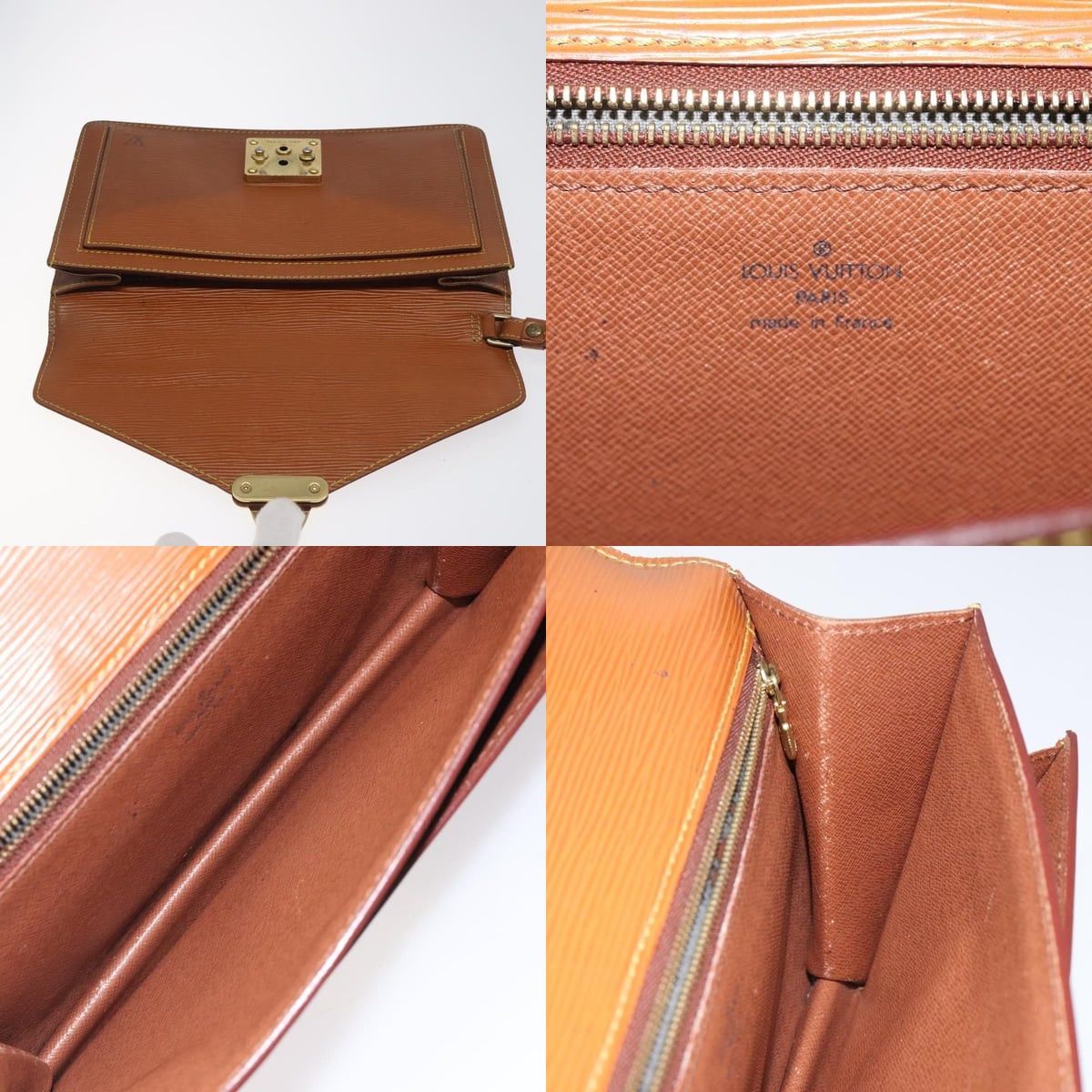 Louis Vuitton LOUIS VUITTON Epi Serie Dragonne Hand Bag Zipangu Gold Size ONE SIZE - 11 Thumbnail