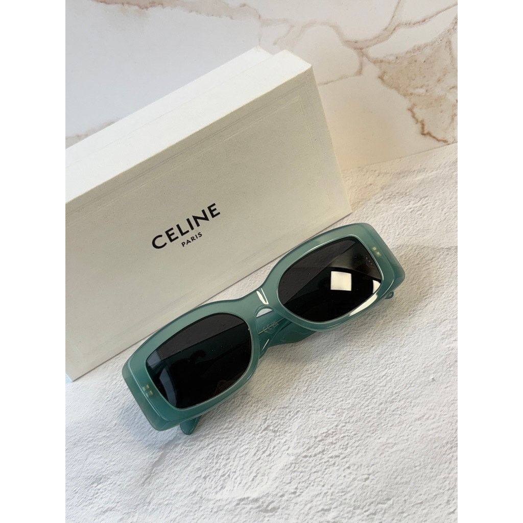 Celine NEW Celine CL40282U Triomphe XL Blue Silver Sunglasses Size ONE SIZE - 2 Thumbnail