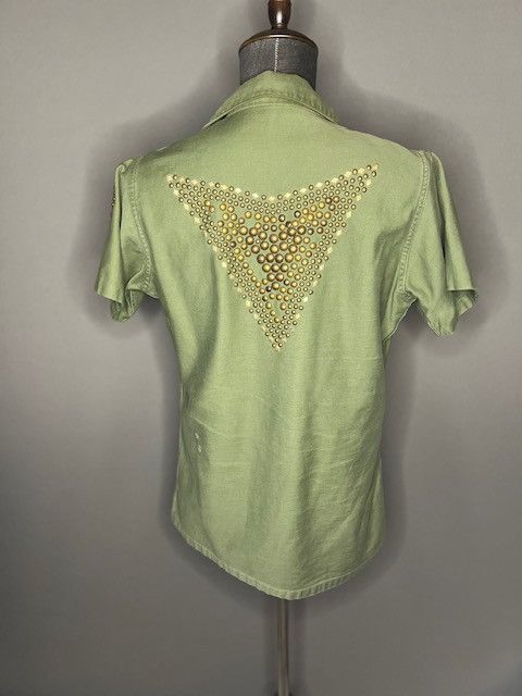 Other US Military issued ARMY custom studded button shirt details Size US M / EU 48-50 / 2 - 5 Thumbnail