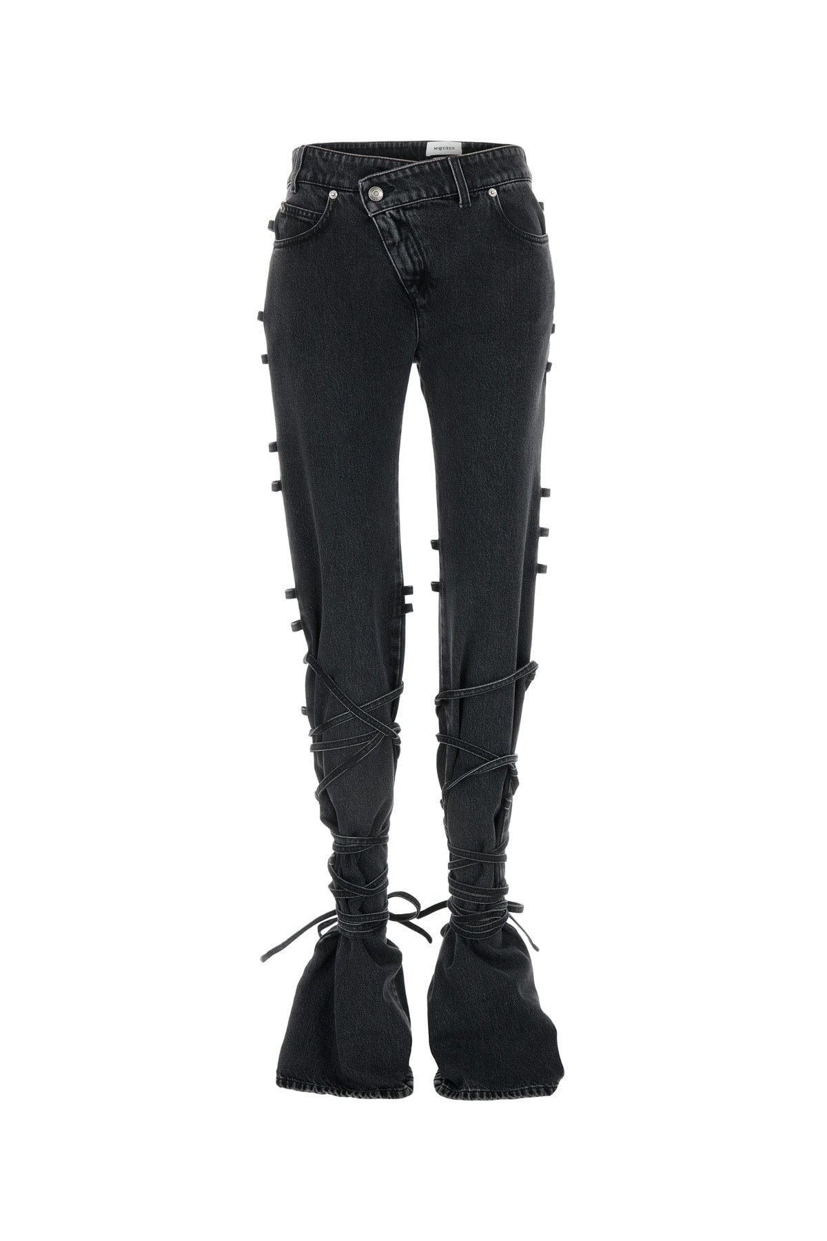 Alexander McQueen Black Denim Jeans Size 26" / US 2 / IT 38 - 1 Thumbnail