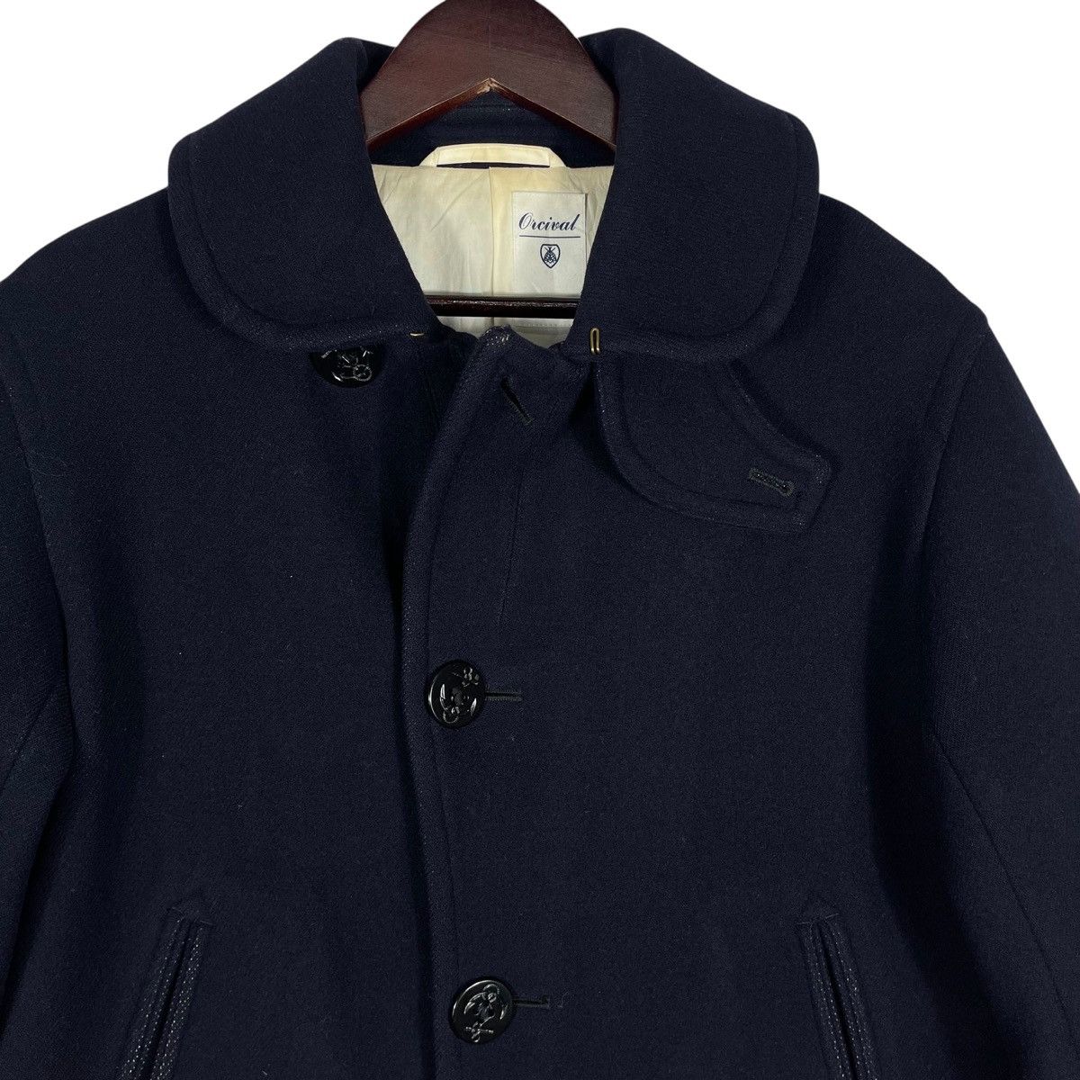 Orcival Vintage ORCIVAL France Wool Pea Coat Jacket Size US L / EU 52-54 / 3 - 5 Thumbnail