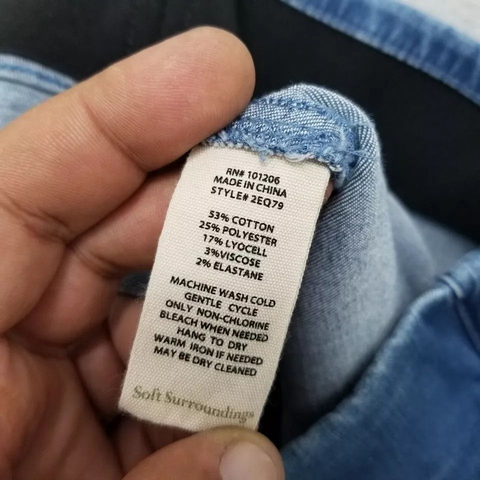 Other Soft Surroundings Jeans Womens Medium Flared Mid Rise 34x30 Size 34" / US 12 / IT 48 - 9 Thumbnail