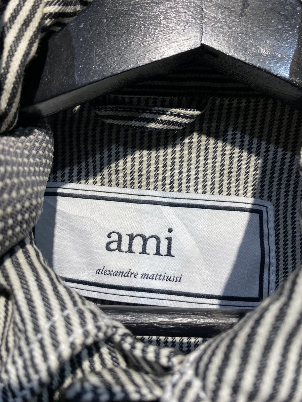 AMI Ami Alexandre Mattiussi Stripe Denim Jacket French Designer Size US M / EU 48-50 / 2 - 9 Thumbnail