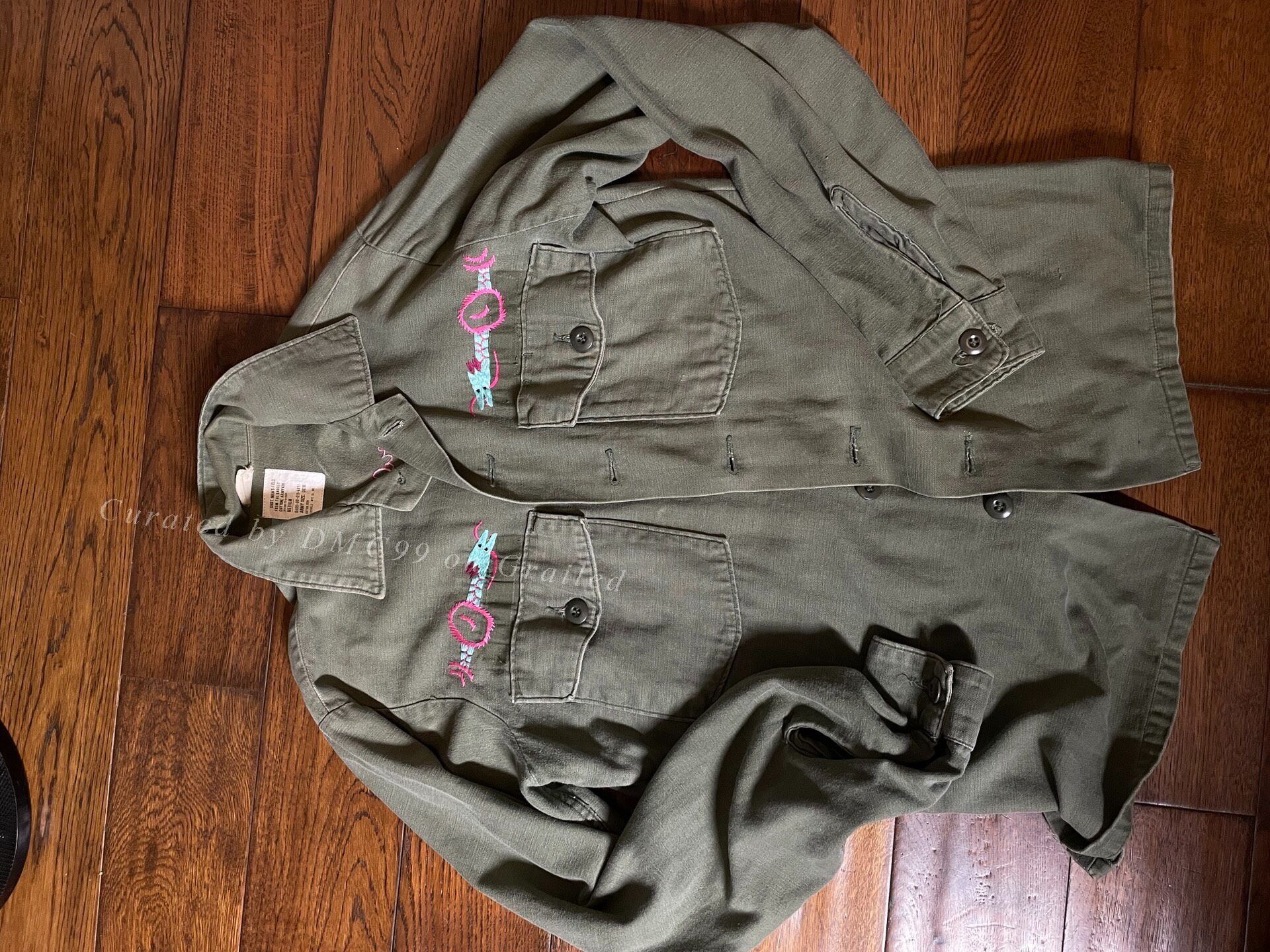 Carre From The Carret Military Embroidered Shirt Size US M / EU 48-50 / 2 - 1 Thumbnail