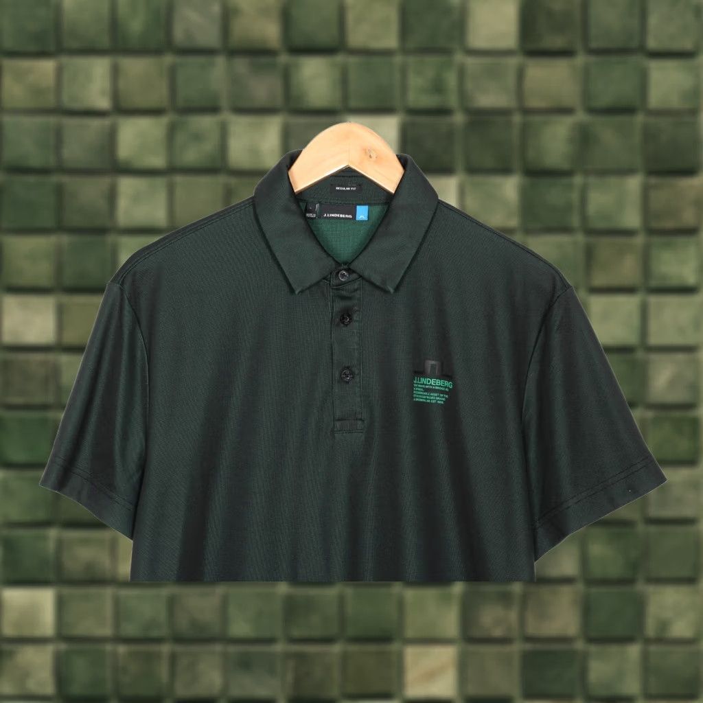 J.Lindeberg J.LINDEBERG NASH TX JAGUARD Golf Polo Shirt Men L Regular Short Sleeve Green Adult Polo Shirt SX Size US L / EU 52-54 / 3 - 1 Thumbnail