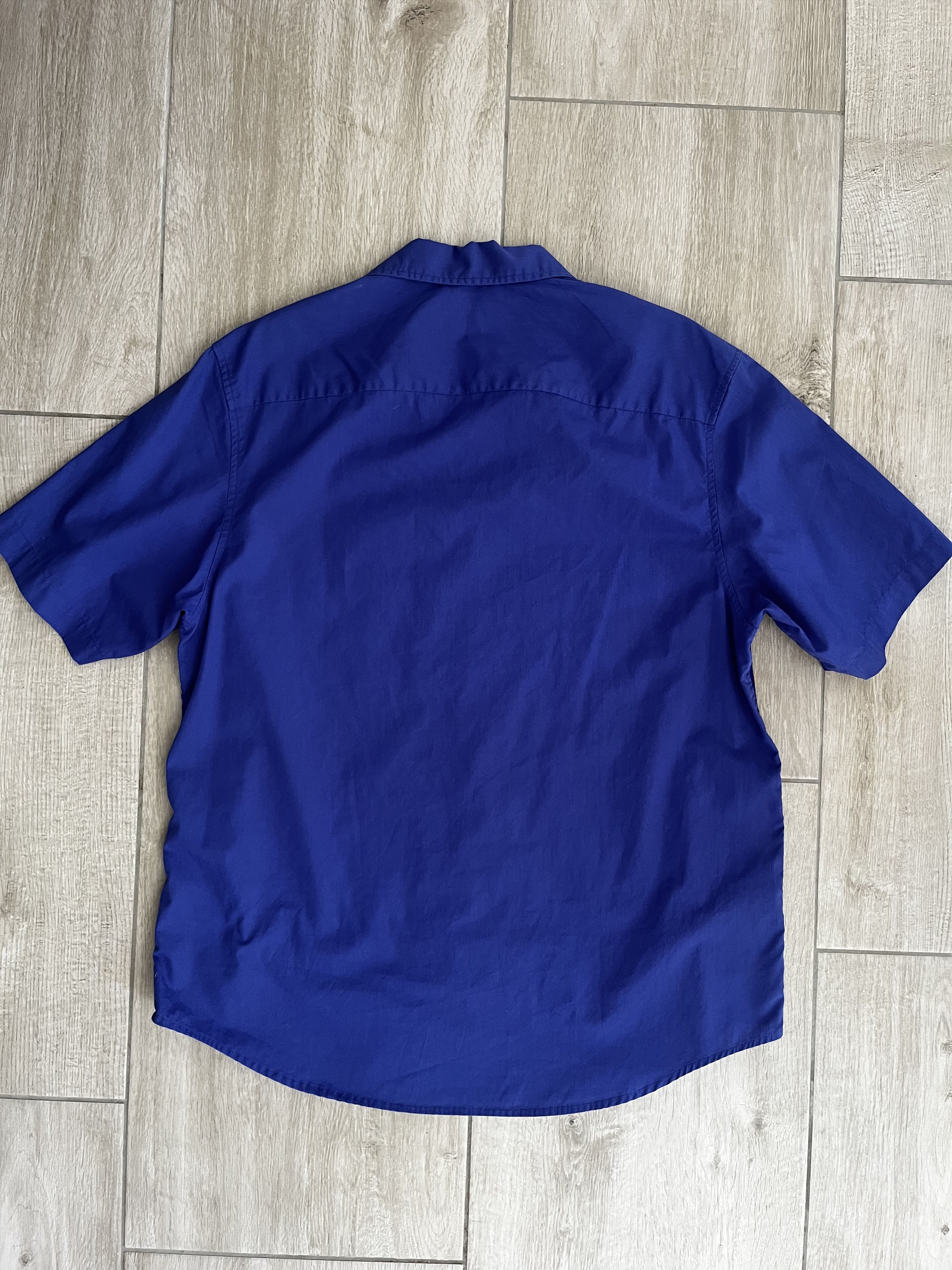 Supreme Supreme 21SS Logo Rib S/S Work Shirt Blue Size US M / EU 48-50 / 2 - 5 Thumbnail
