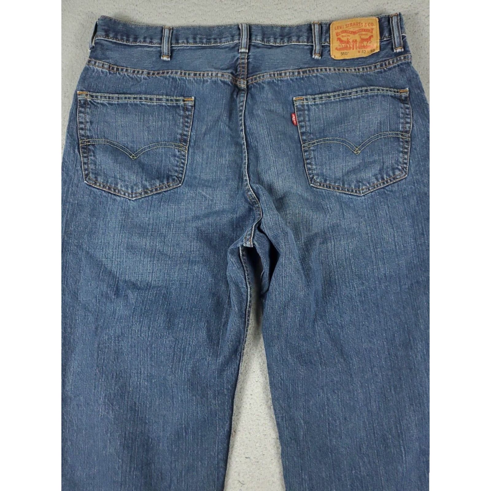 Levi's Levis 550 Straight Leg Jeans Mens 42x32 Blue Size US 42 / EU 58 - 7 Thumbnail