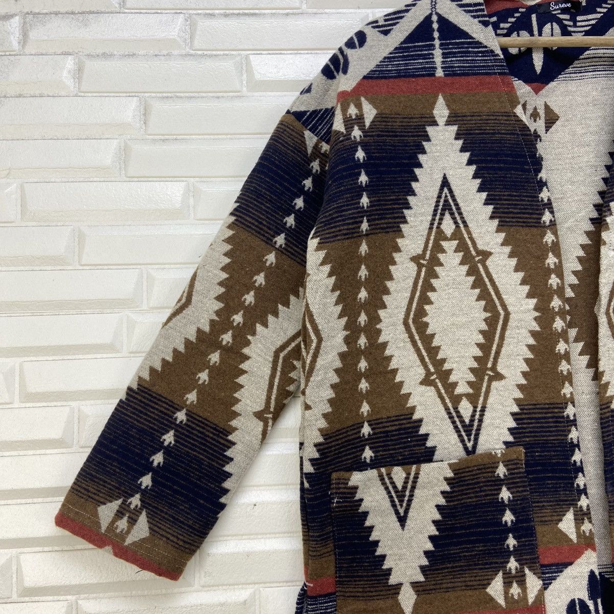 Japanese Brand Japanese Brand Native Fleece Buttonless Long Cardigan Size M / US 6-8 / IT 42-44 - 7 Thumbnail
