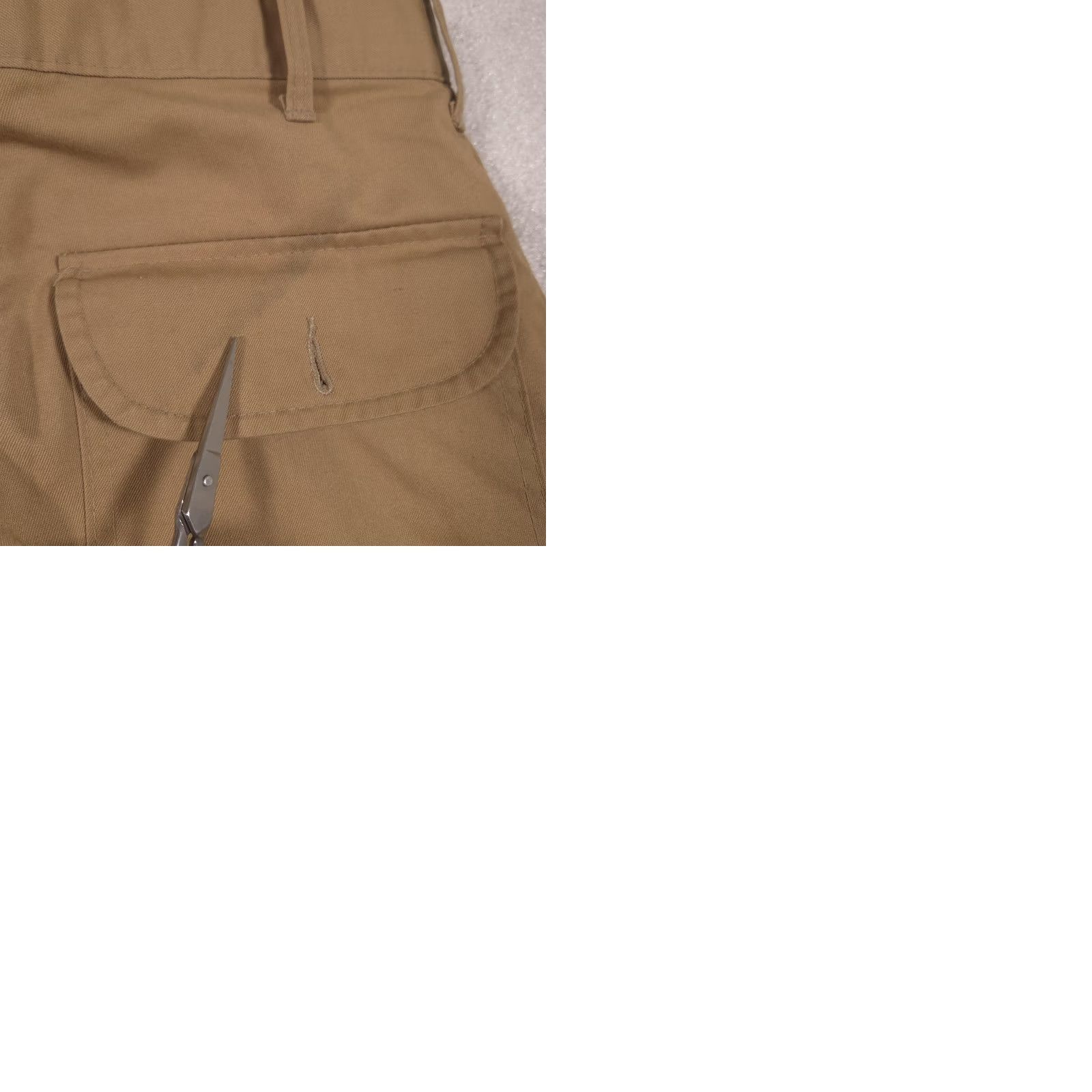 Vintage Bob Allen Pants Mens 32x30 Beige Canvas Workwear Upland Field Ankle Zip Pockets Regular Front Flat Front Zip Mens Beige Canvas Trousers Size US 32 / EU 48 - 10 Thumbnail