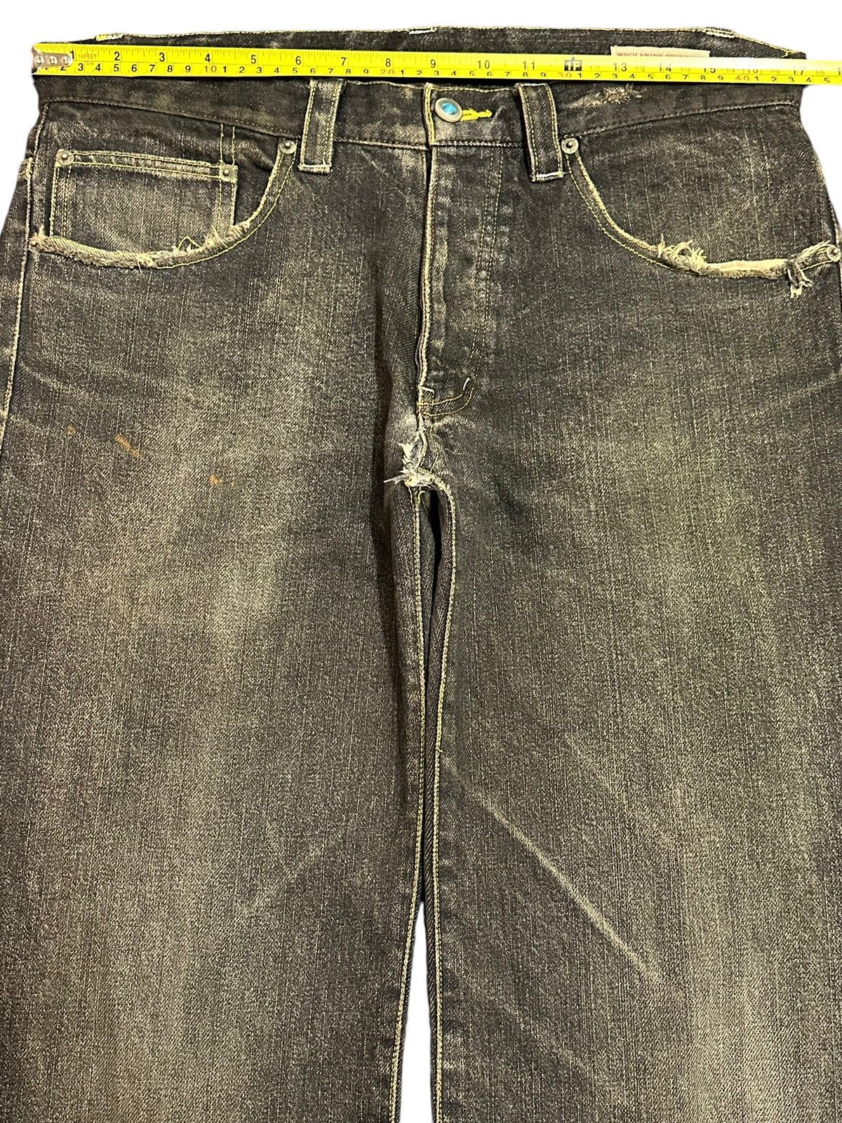 JNCO Vintage Japanese Brand Mud Faded Wash Style Loose Jeans Size US 34 / EU 50 - 11 Thumbnail