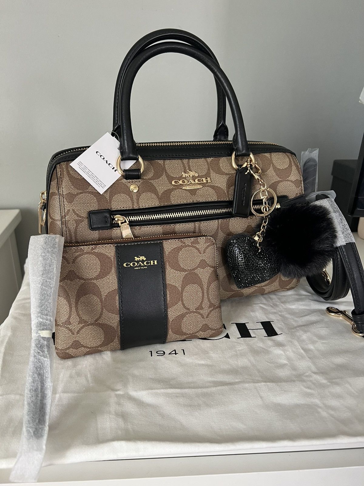 Coach Coach Rowan Satchel And Matching Wristlet Set Size ONE SIZE - 5 Thumbnail