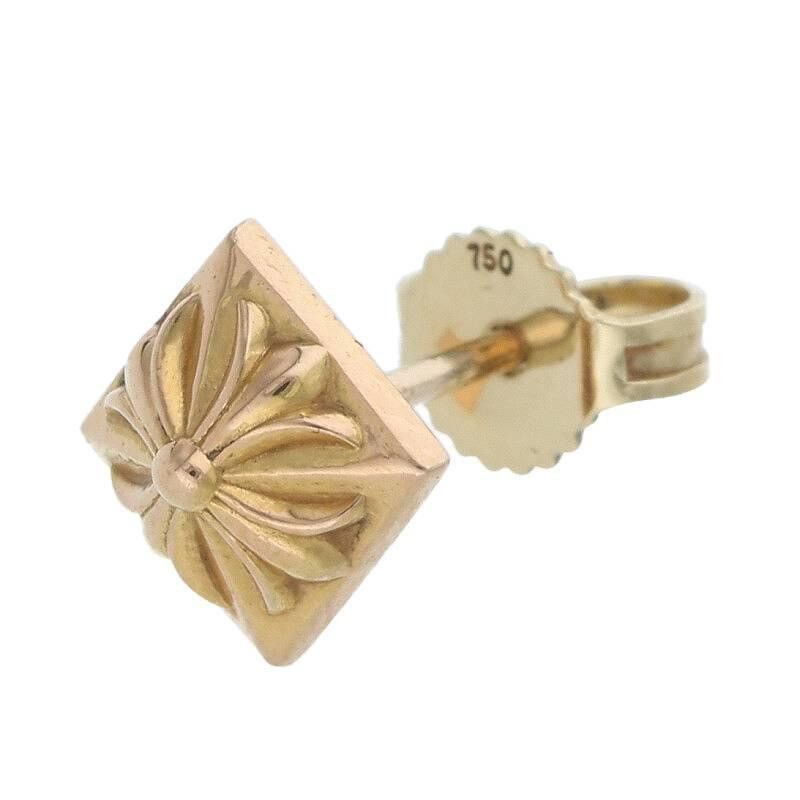Chrome Hearts CHROME HEARTS 22K Pyramid cross stud earring ytk Size ONE SIZE - 1 Thumbnail