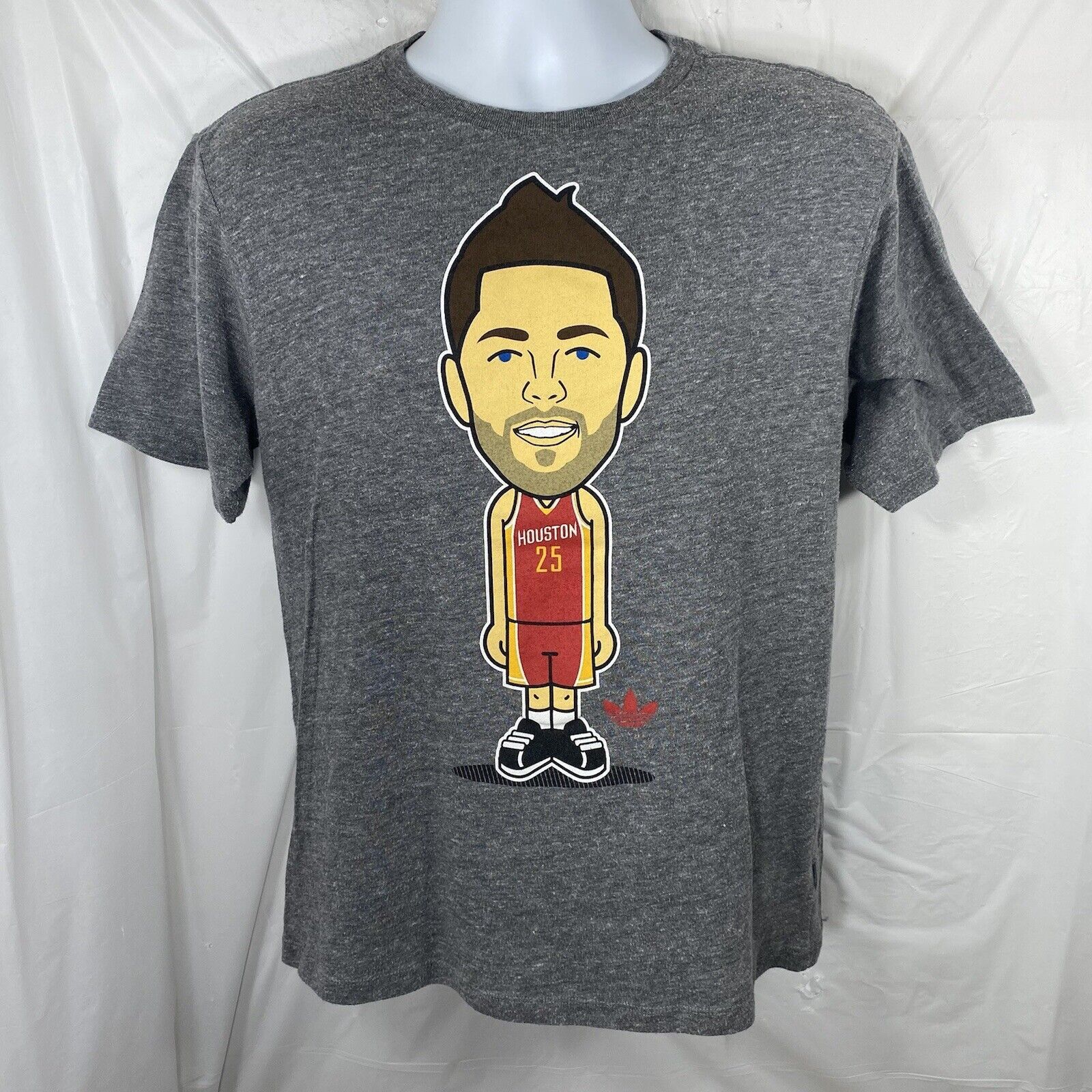 Adidas Adidas Houston Rockets Medium Chandler Parsons Gray T Shirt Size US M / EU 48-50 / 2 - 1 Thumbnail