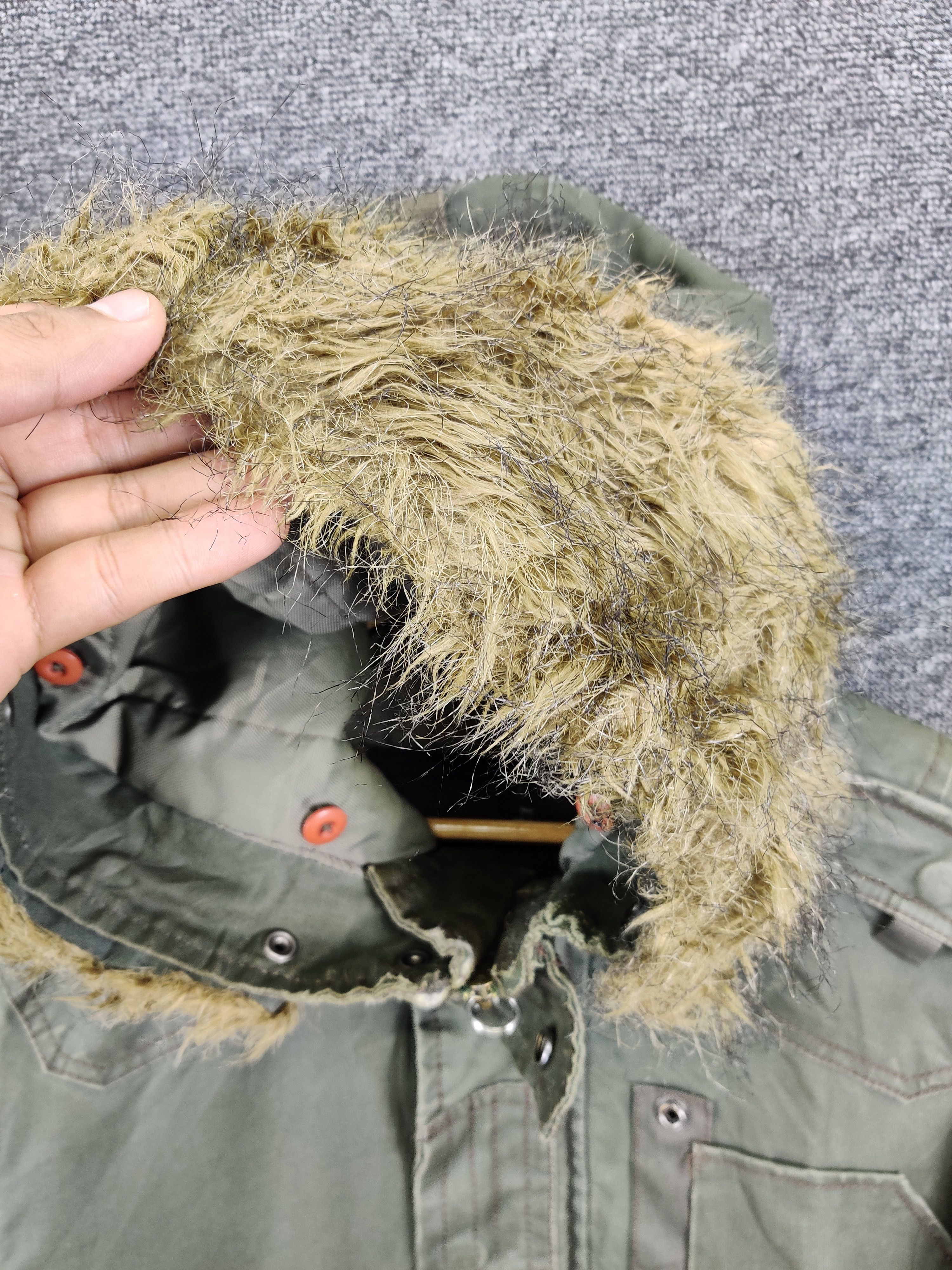 G-Star Vintage G Star Raw 3301 Military Fur Jacket Olive Green Size US L / EU 52-54 / 3 - 10 Thumbnail