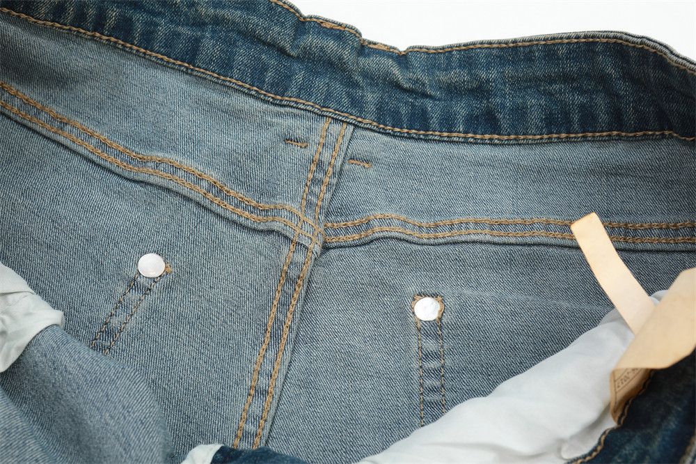 Vintage Men's hippie patchwork distressed washed flared jeans Size US 32 / EU 48 - 4 Thumbnail