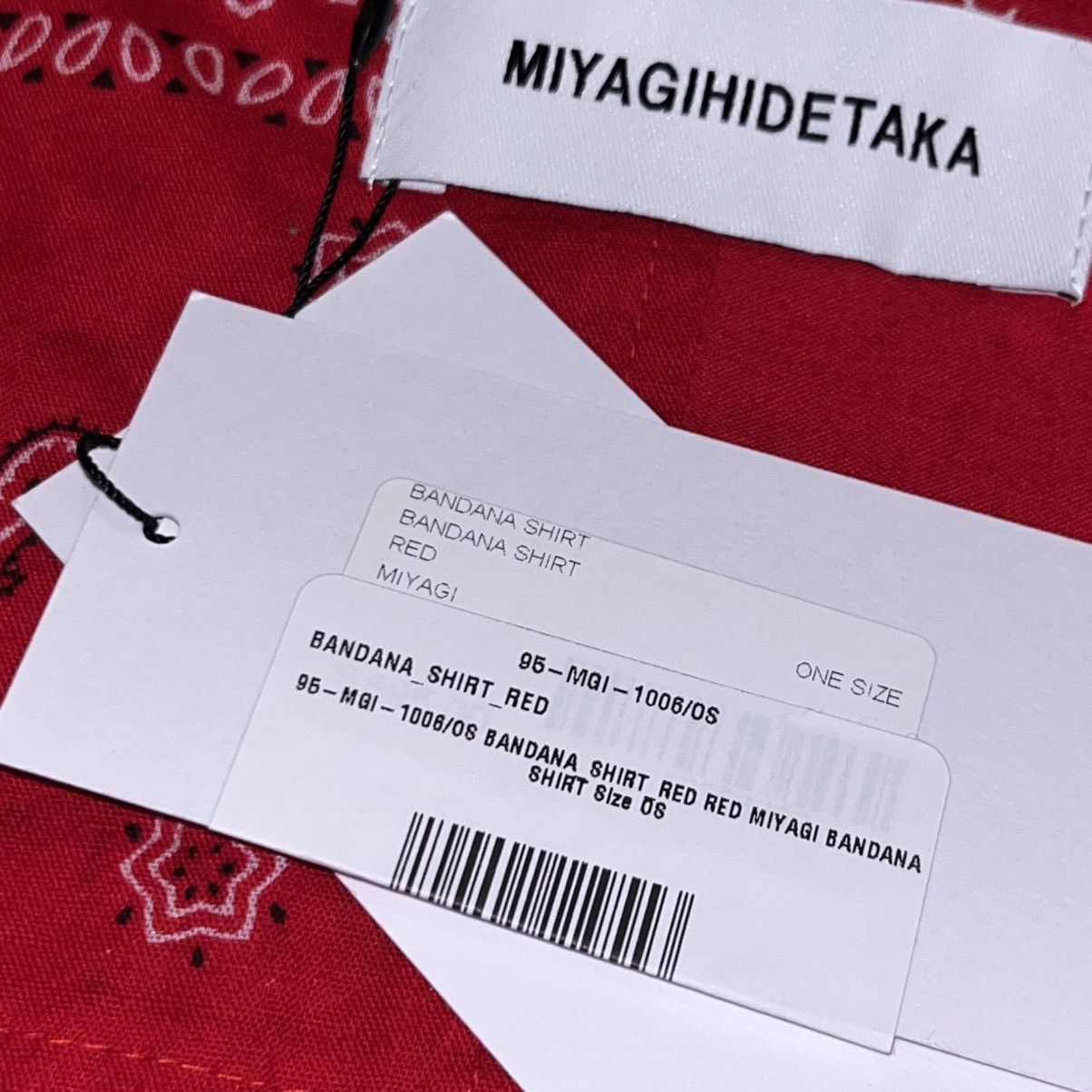 Other Miyagihidetaka Bandana Patchwork LS Button Up Shirt Red Size US XL / EU 56 / 4 - 7 Thumbnail