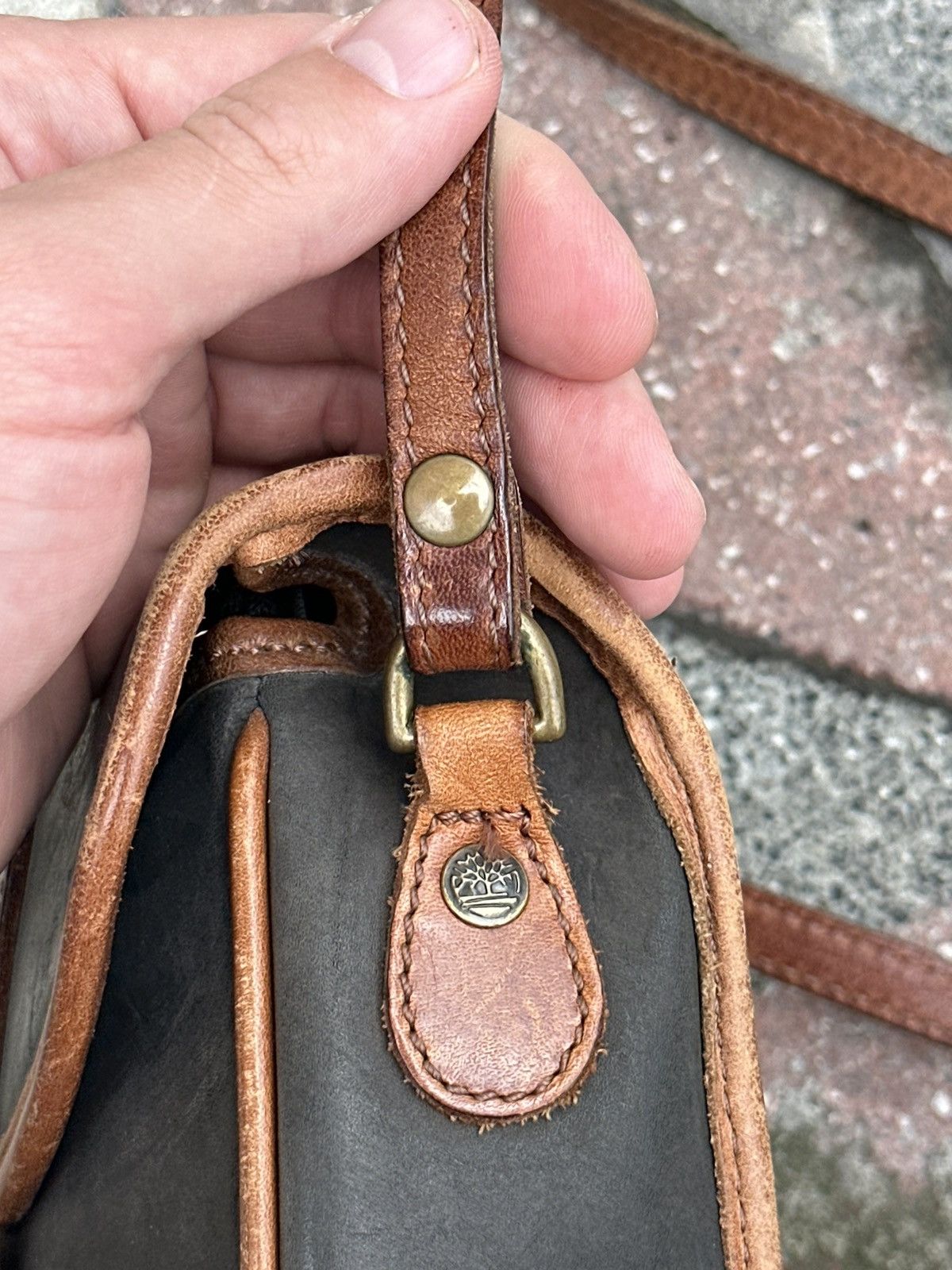 Timberland × Vintage Timberland Made In USA Vintage Classic Leather Mini Bag Size ONE SIZE - 7 Thumbnail