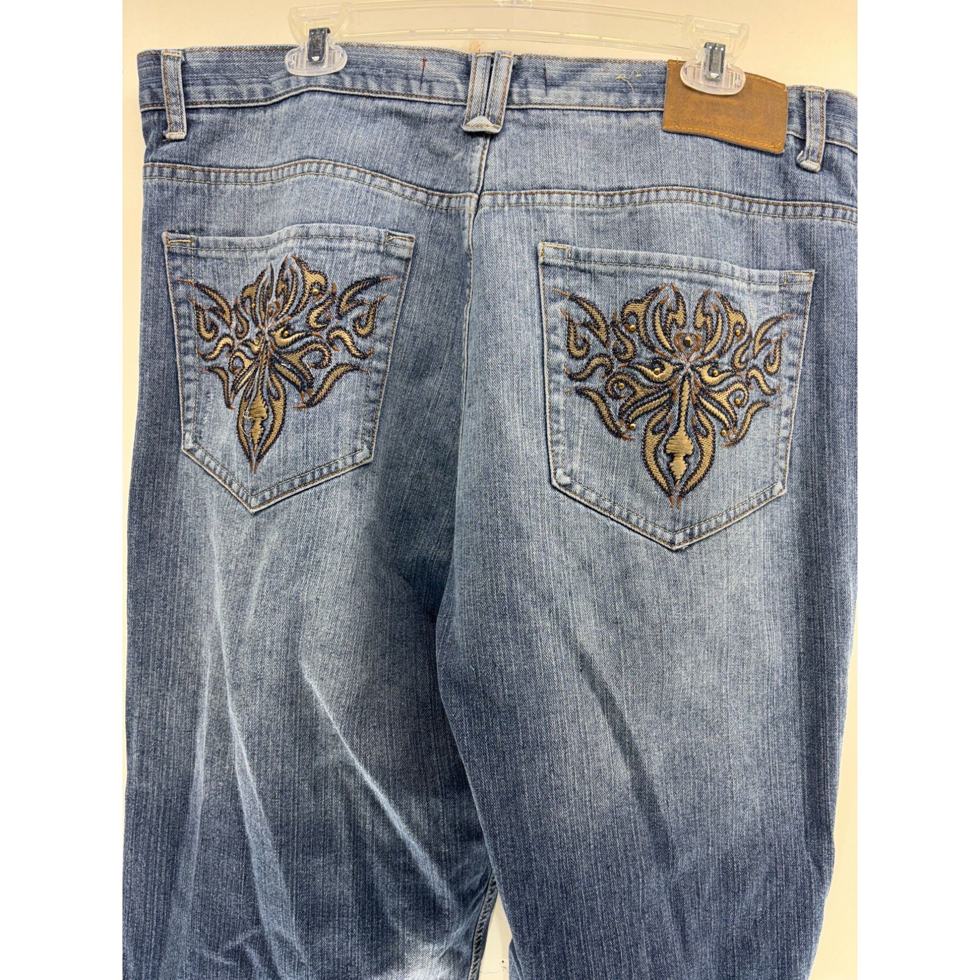 Brooklyn Xpress Vintage Y2K Brooklyn Express Jeans 42x31 Baggy Wide Leg Grun Size US 42 / EU 58 - 1 Thumbnail