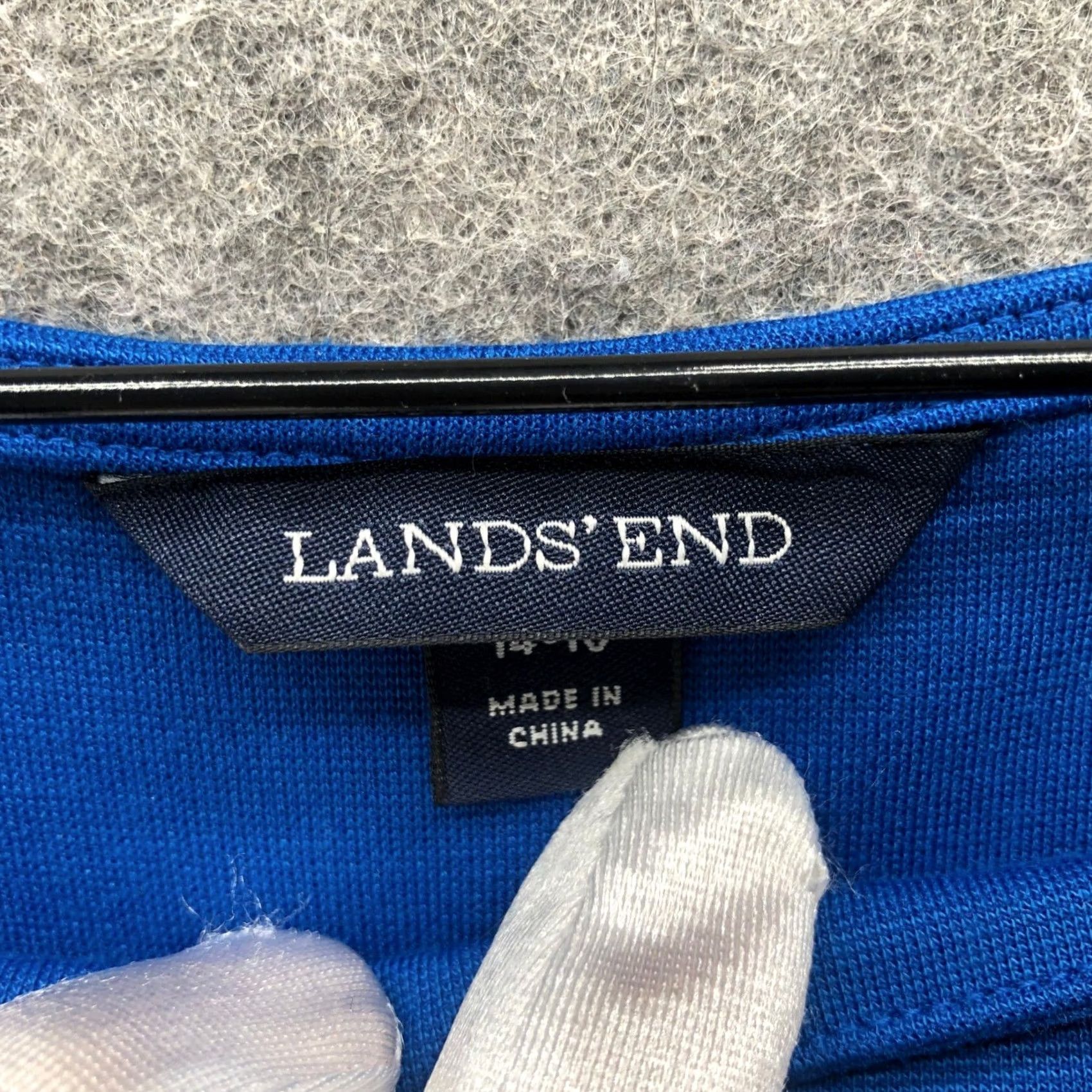 Lands' End Lands' End Sleeveless Dress L Royal Blue Fit & Flare Knee Knit Cap Sleeve Women Size L / US 10 / IT 46 - 3 Thumbnail
